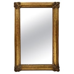 Louis Philippe Mirror with Flower Detail in Corners