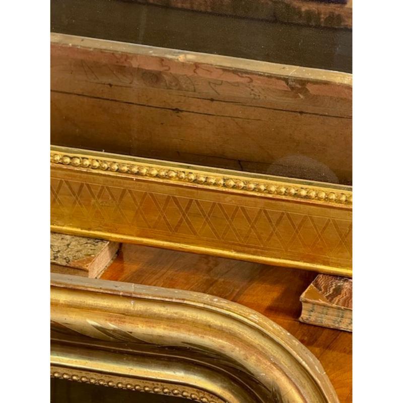 Miroir Louis Philippe avec Patern en X en vente 2