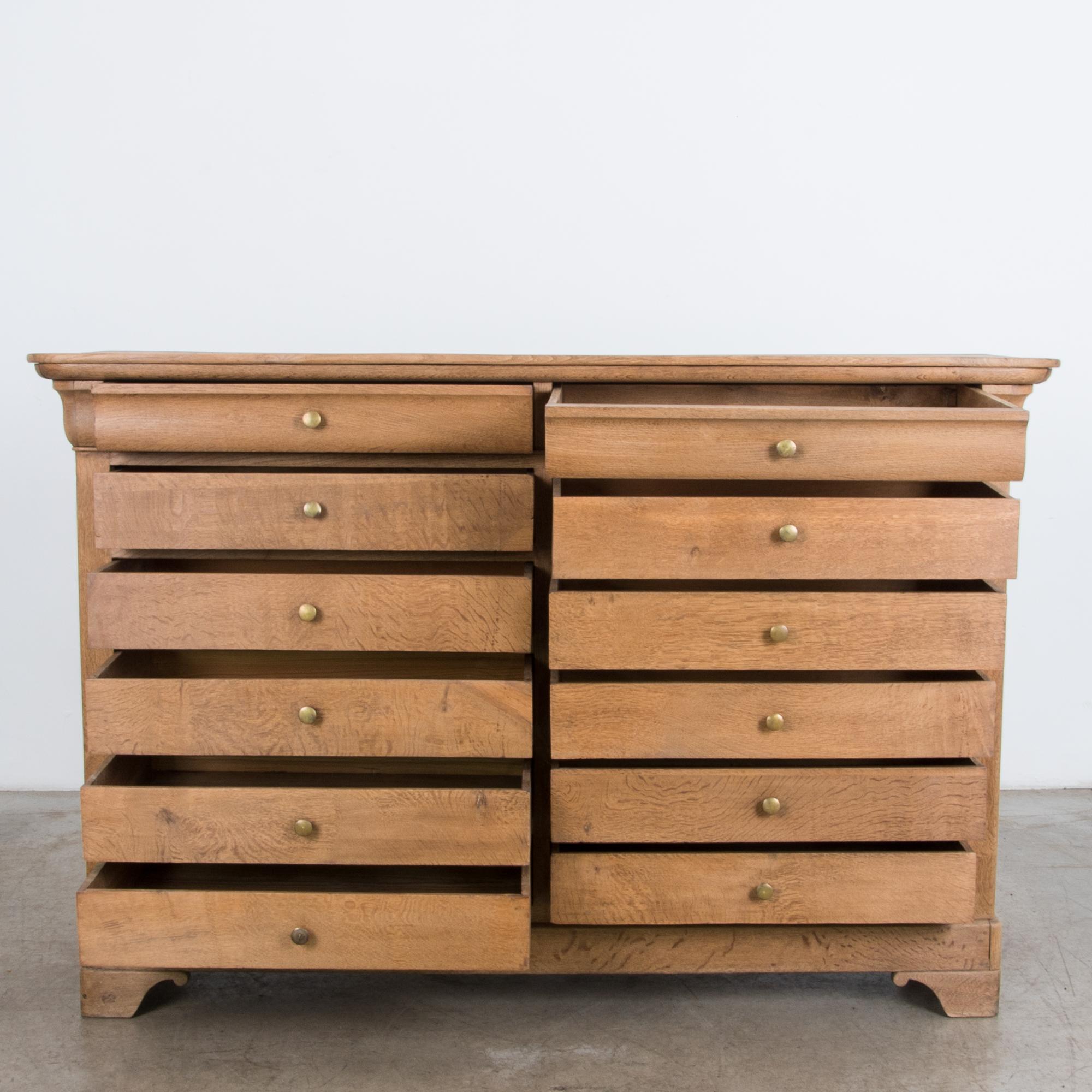 Louis Philippe Oak Double Drawer Chest In Good Condition In High Point, NC