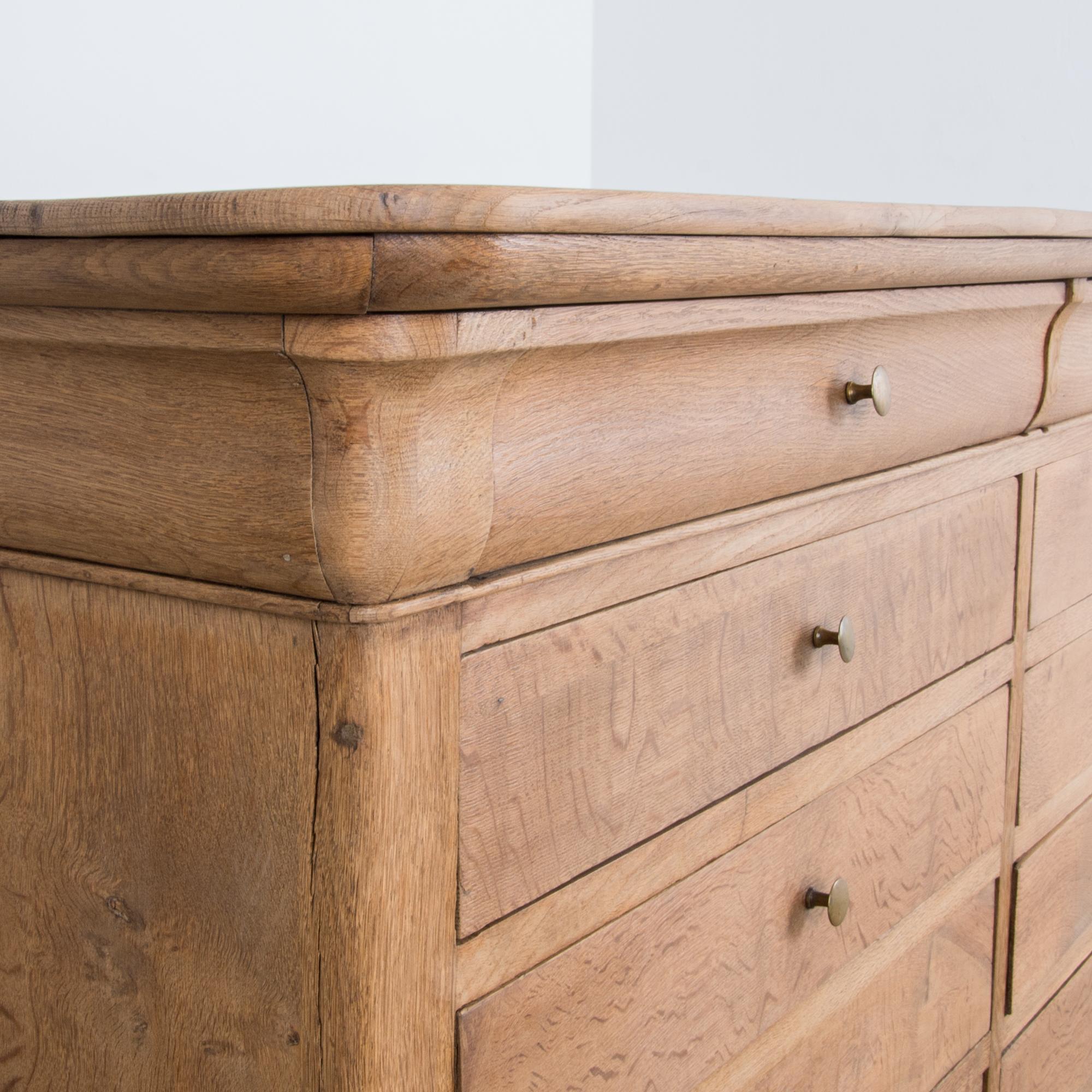 Louis Philippe Oak Double Drawer Chest 2