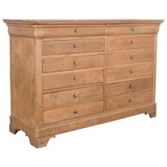 Louis Philippe Oak Double Drawer Chest
