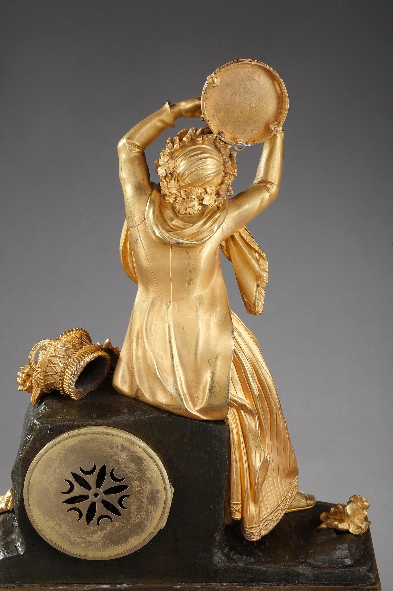 Louis-Philippe Ormolu Clock, Esmeralda or Dancer with a Tambourine For Sale 7