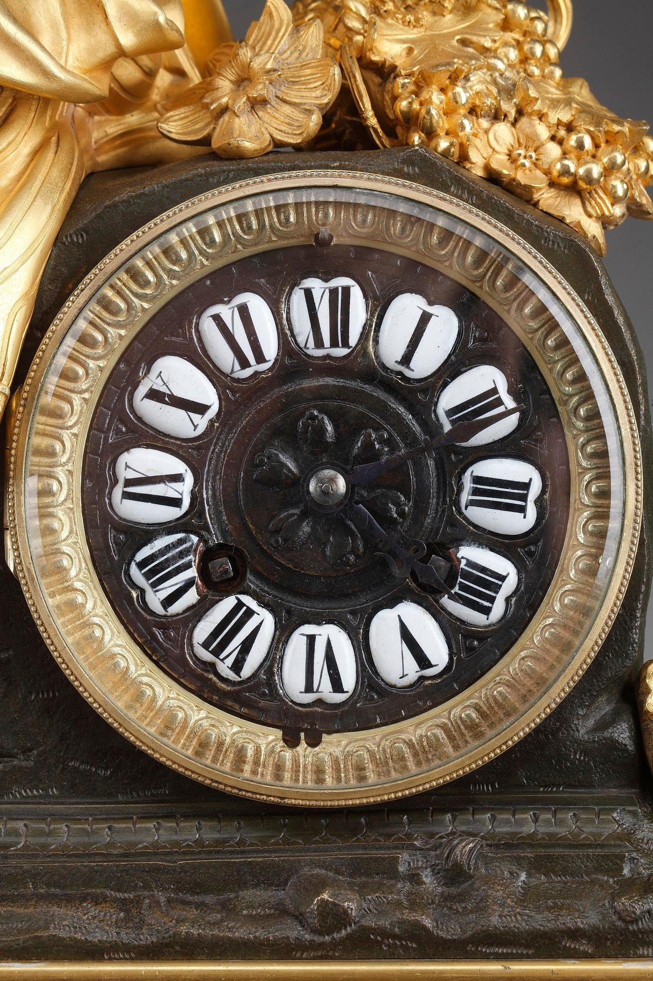 Louis-Philippe Ormolu Clock, Esmeralda or Dancer with a Tambourine In Good Condition For Sale In Paris, FR