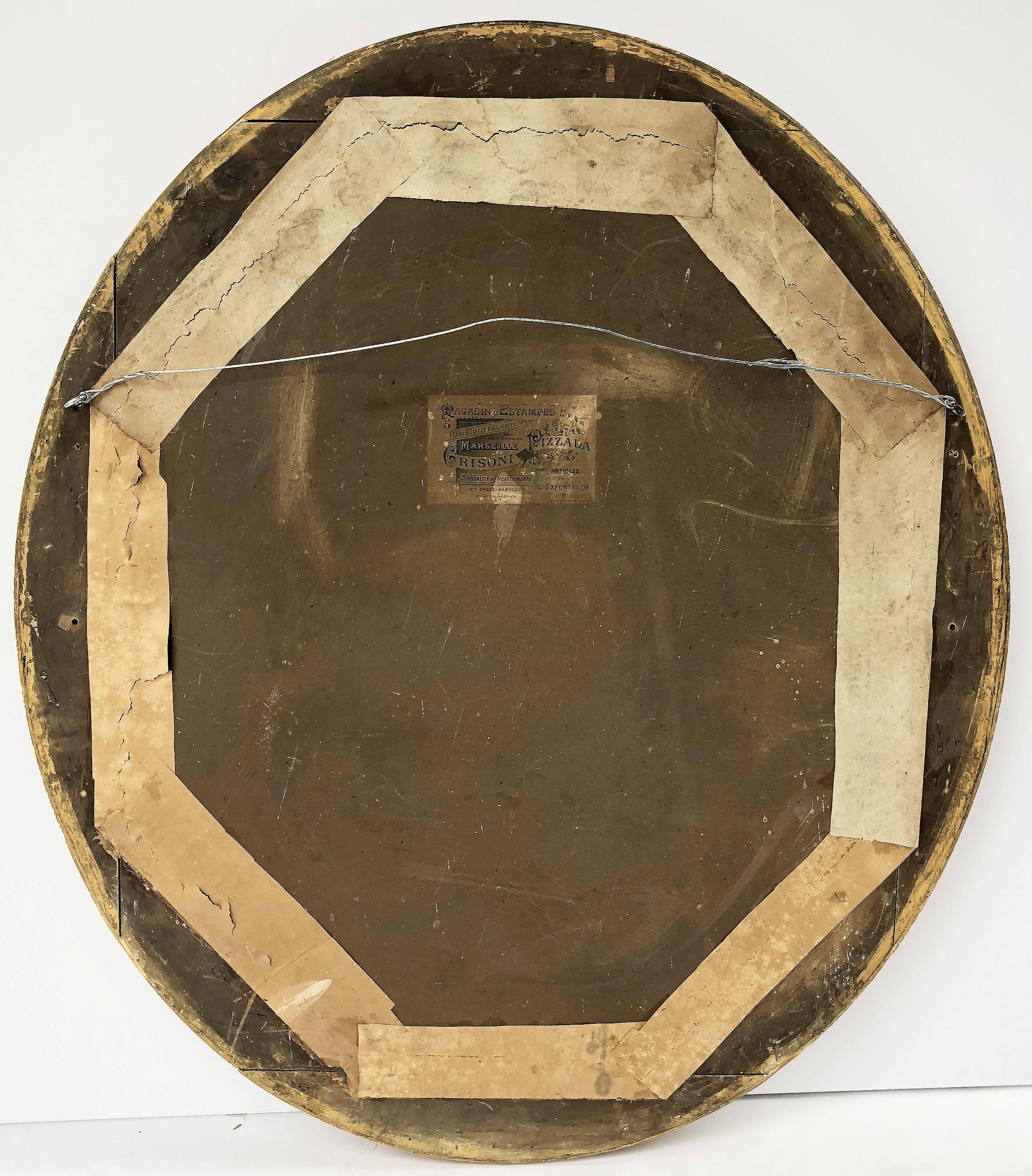 Louis Philippe Oval Framed Gilt Mirror (H 31 x W 27) 5