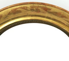 Louis Philippe Oval Framed Gilt Mirror (H 31 x W 27)