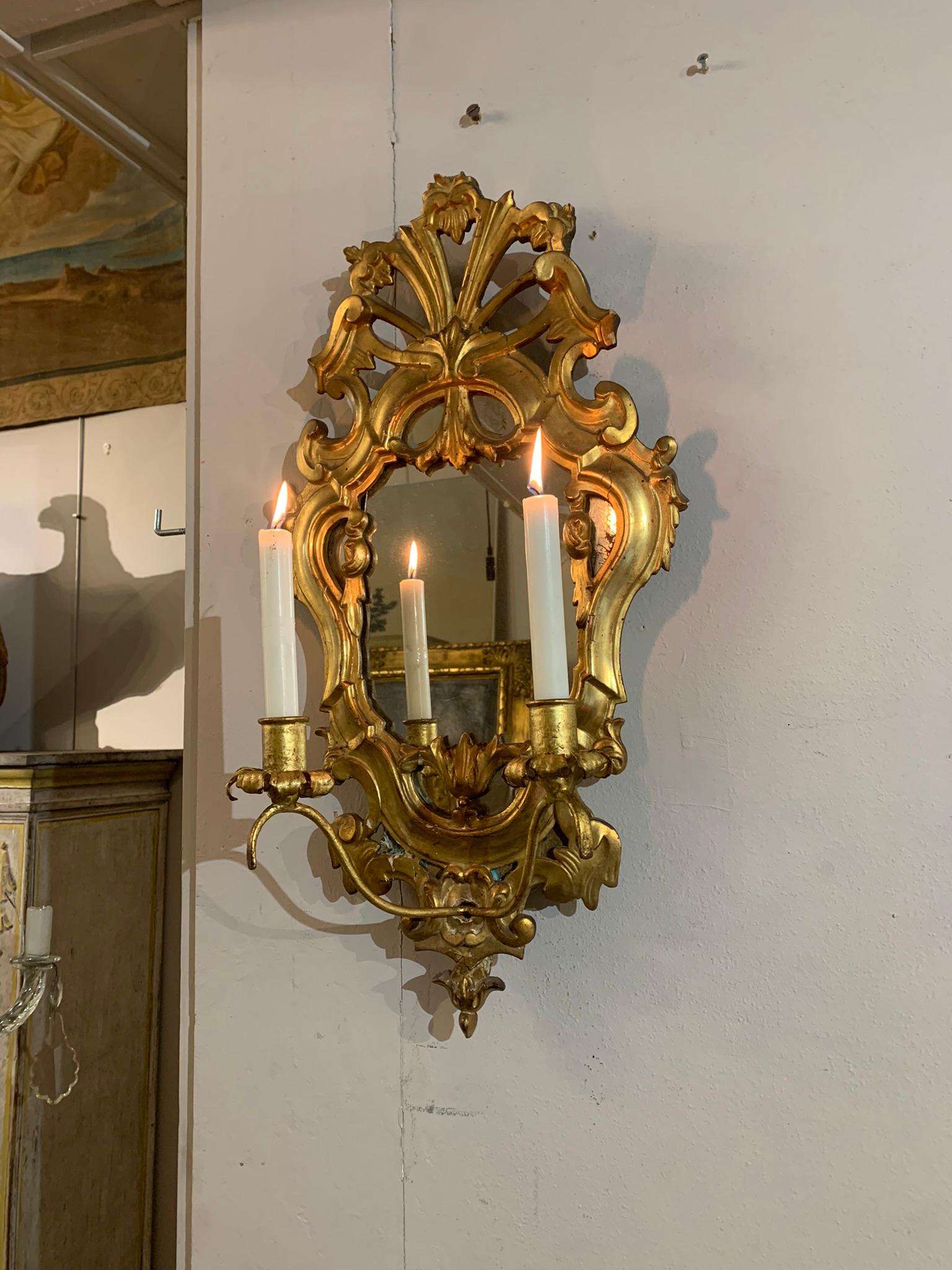 Louis Philippe Pair of Giltwood Mirrors In Good Condition For Sale In Firenze, FI