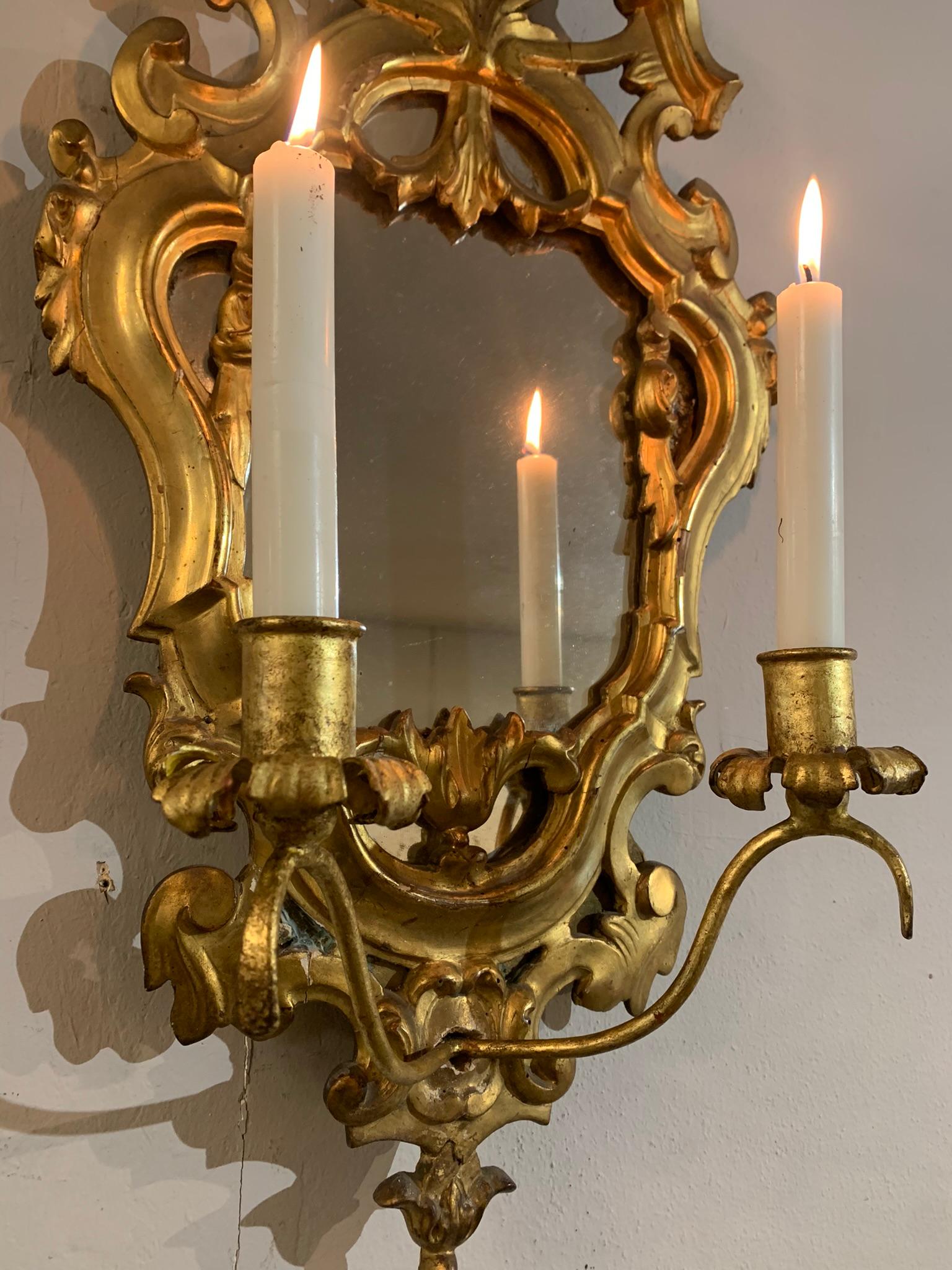 19th Century Louis Philippe Pair of Giltwood Mirrors For Sale