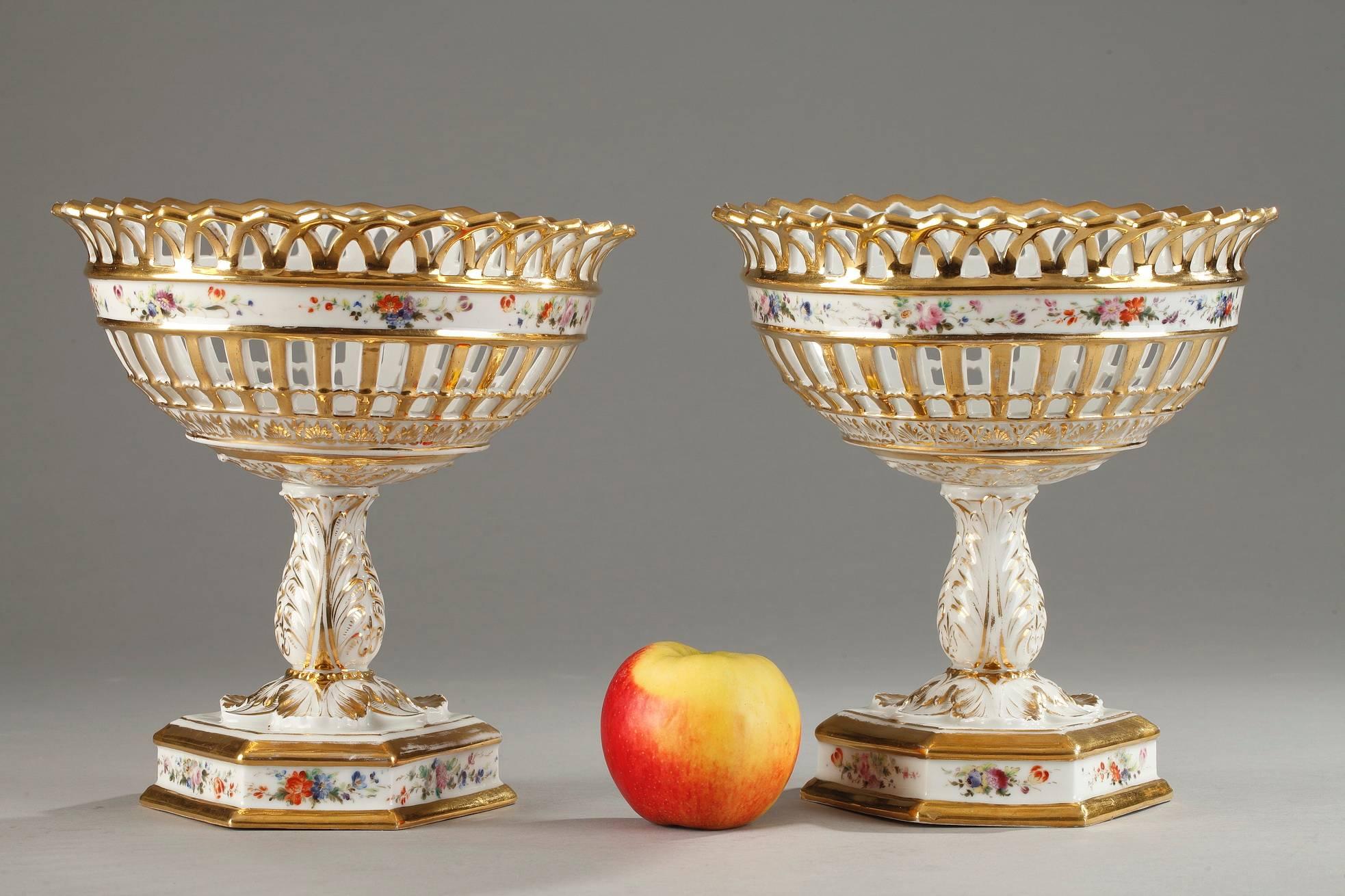 Louis-Philippe Pair of Porcelain Goblets 1