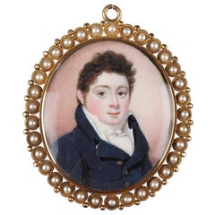 Louis-Philippe Pendant "Souvenir" with Miniature