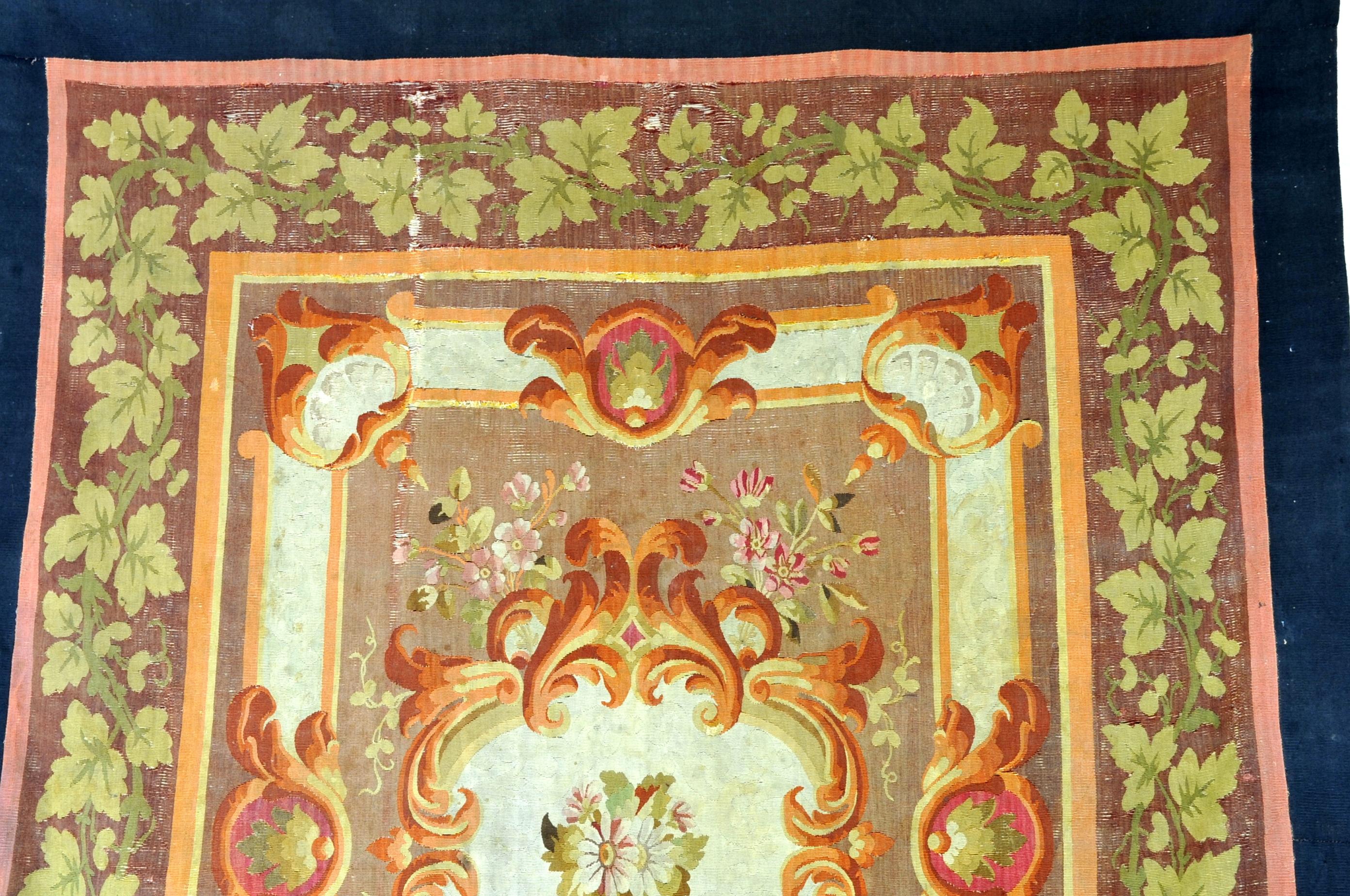19th Century Louis Philippe Period Aubusson Rug For Sale