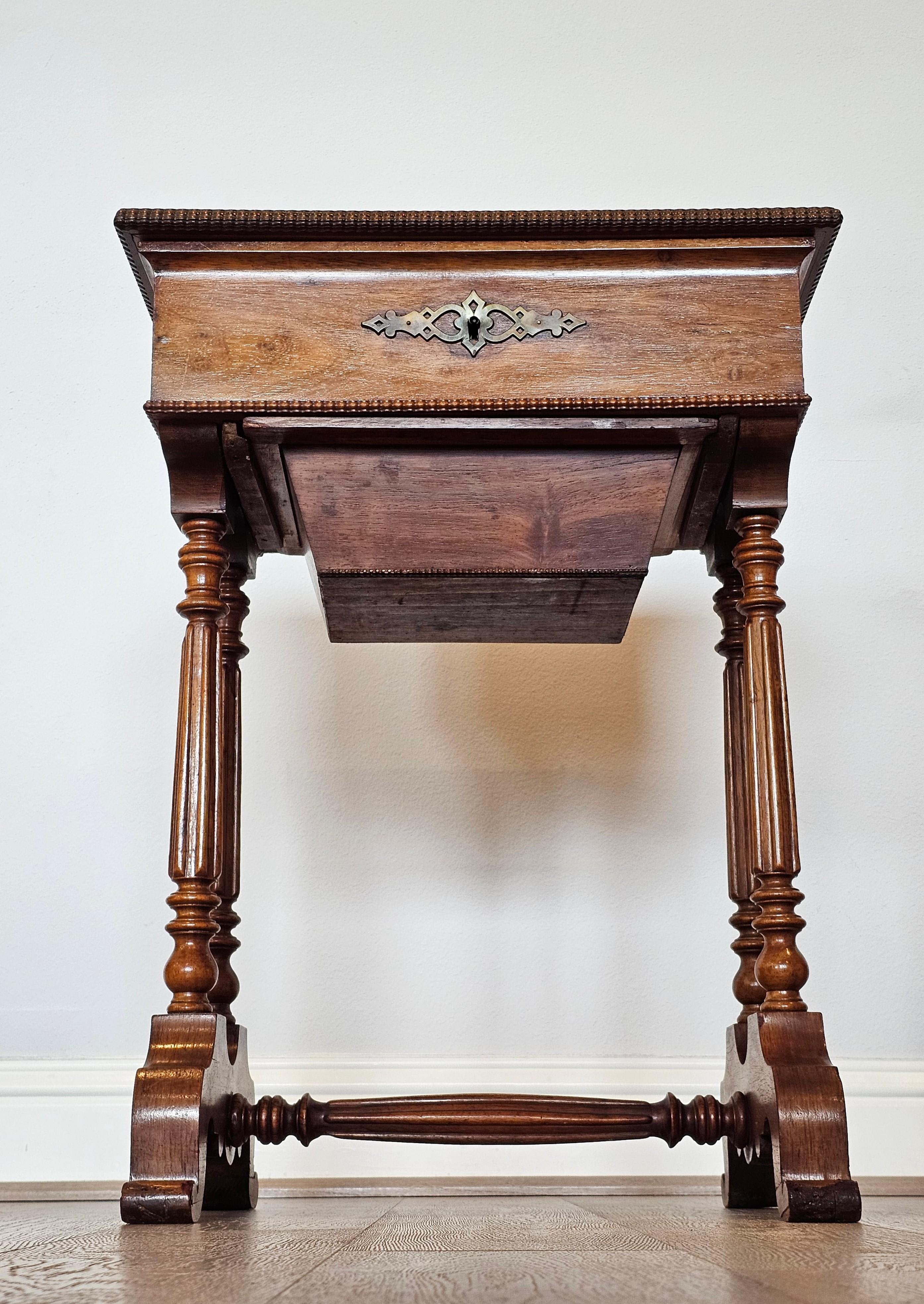 Louis Philippe Period French Walnut Sewing Stand Work Table  For Sale 2