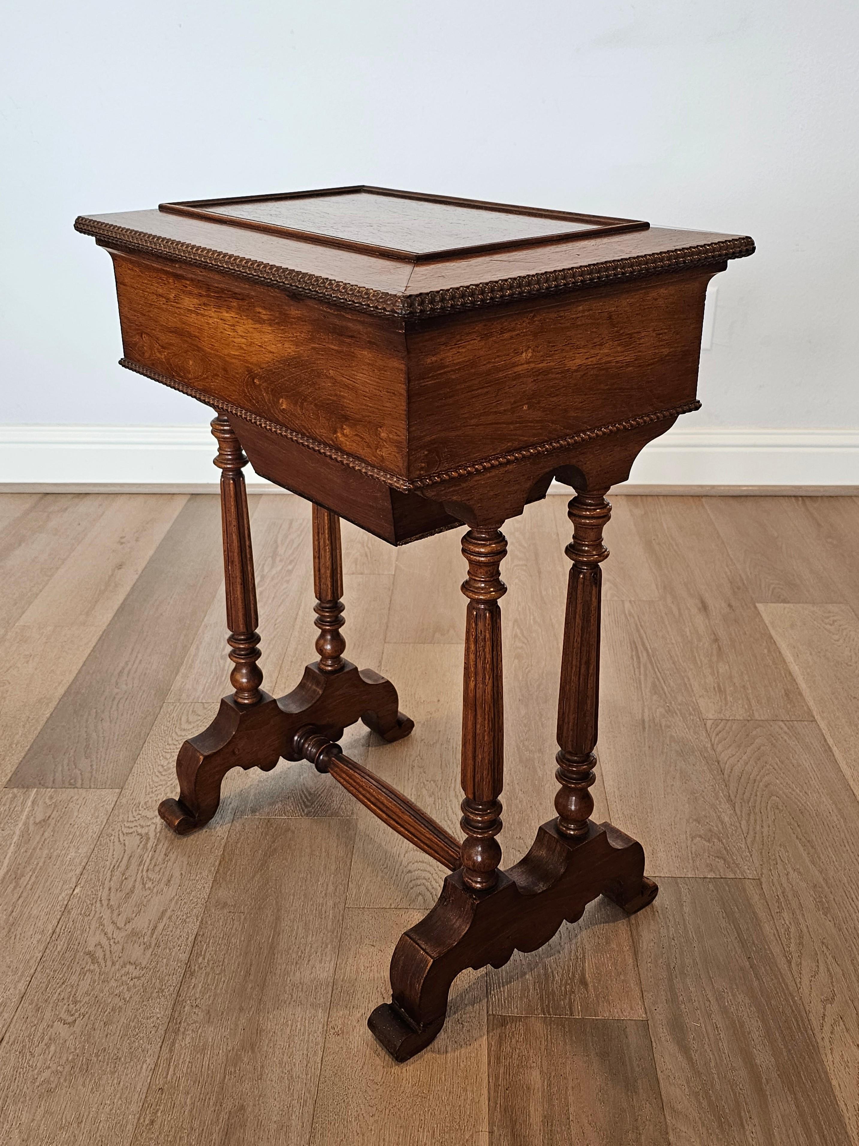 Louis Philippe Period French Walnut Sewing Stand Work Table  For Sale 6