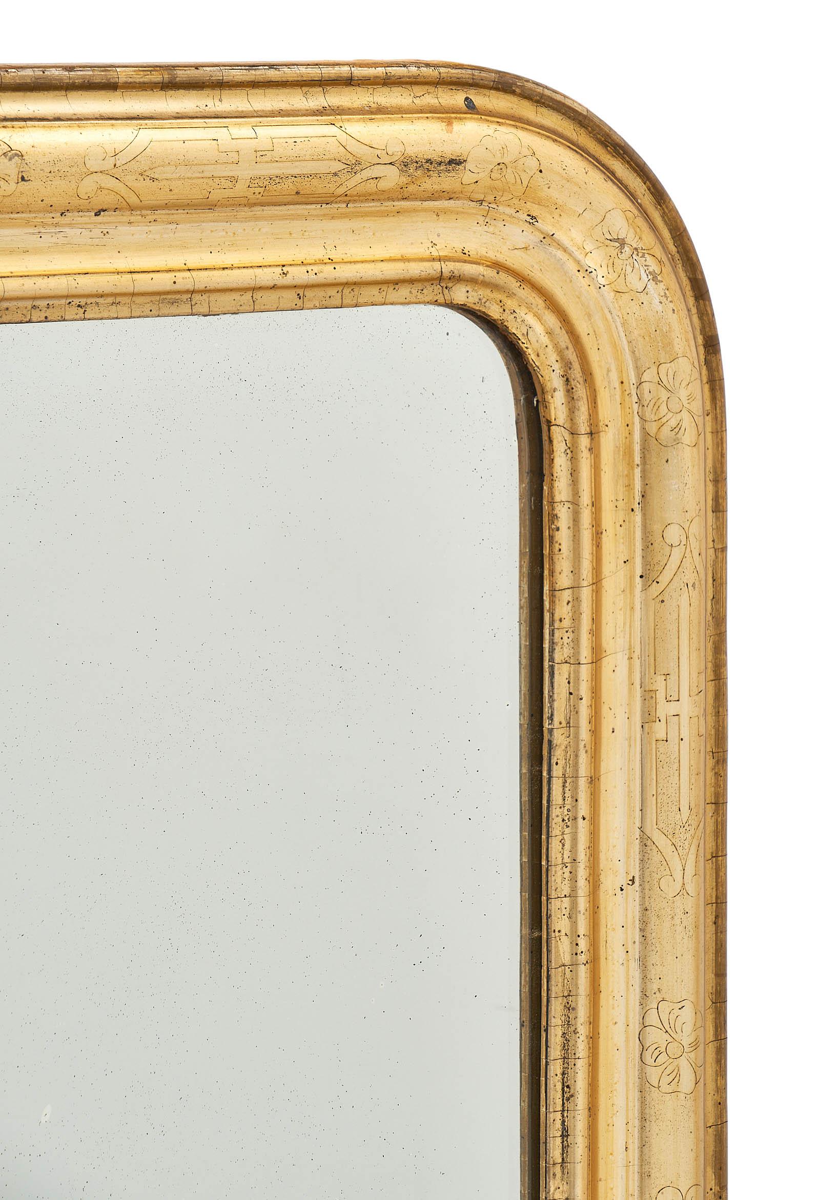 Louis Philippe Period Gold Leafed Mirror 1