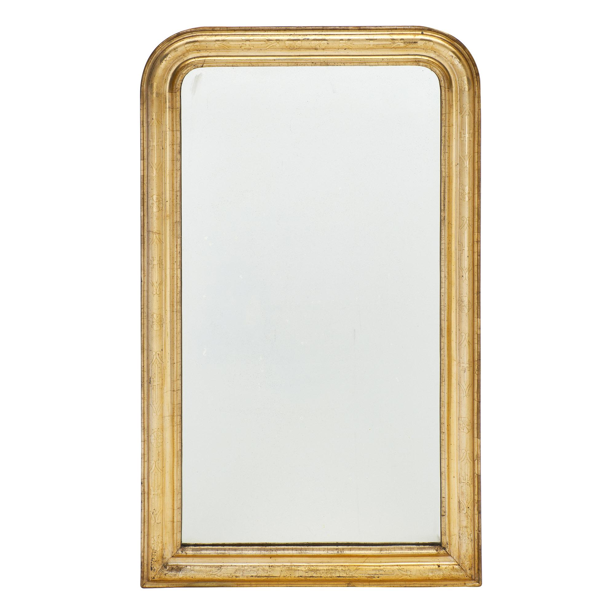 Louis Philippe Period Gold Leafed Mirror