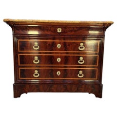 Louis Philippe Period Mahogany Chest of Drawers, 19th Century