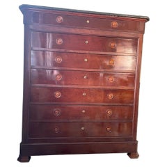 Louis Philippe Period Mahogany Weekly Organizer, 19th Century