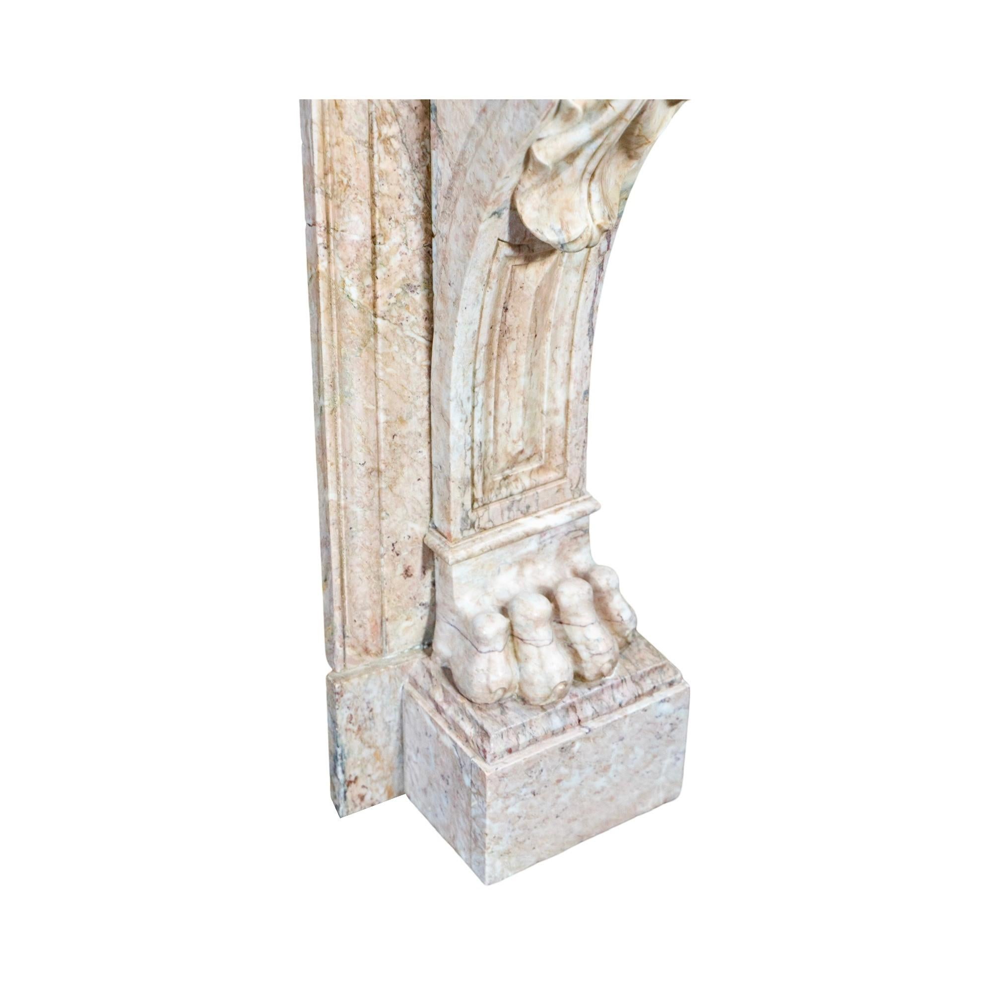 Antique French Balacet Marble Mantel For Sale 2