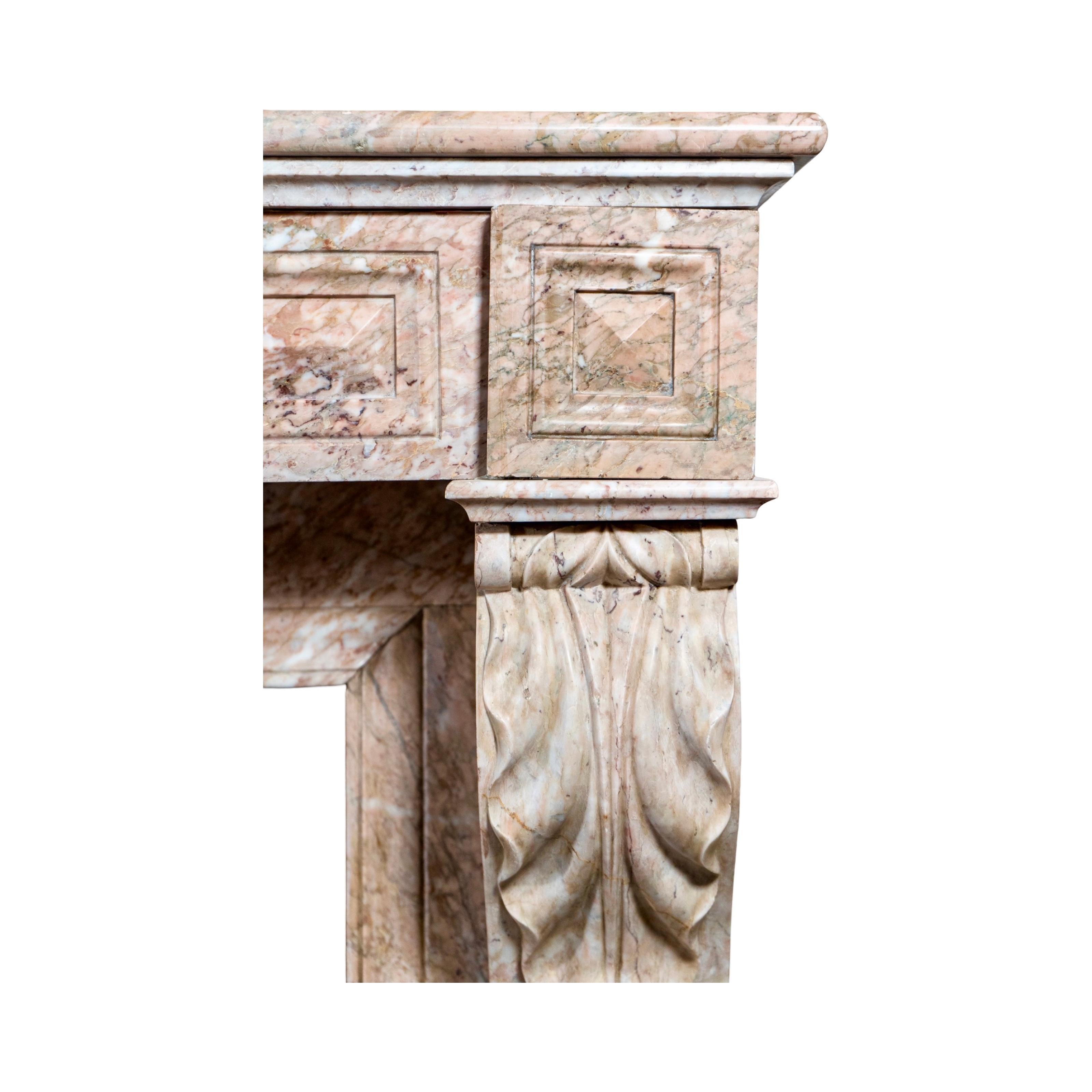 Antique French Balacet Marble Mantel For Sale 3