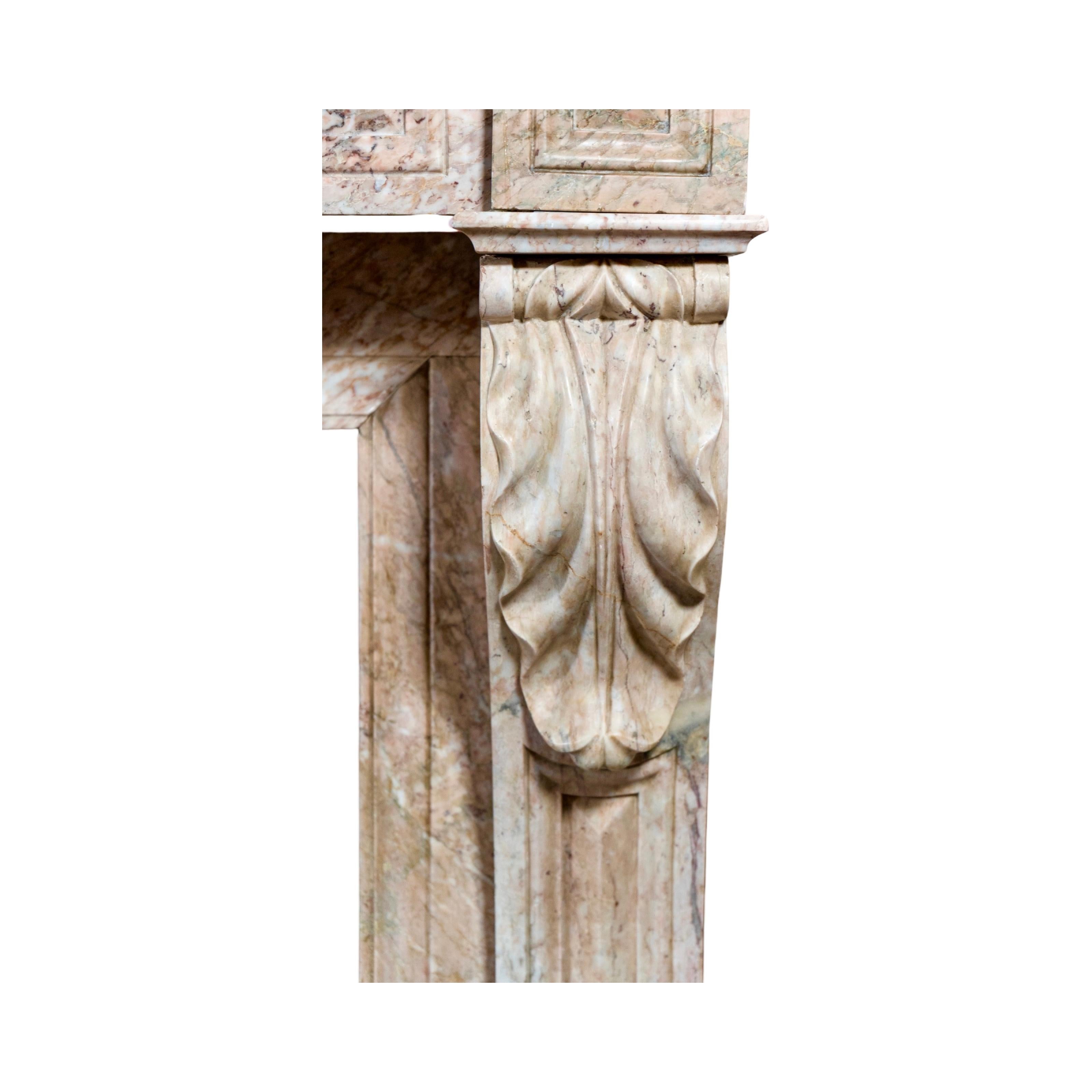 Antique French Balacet Marble Mantel For Sale 4
