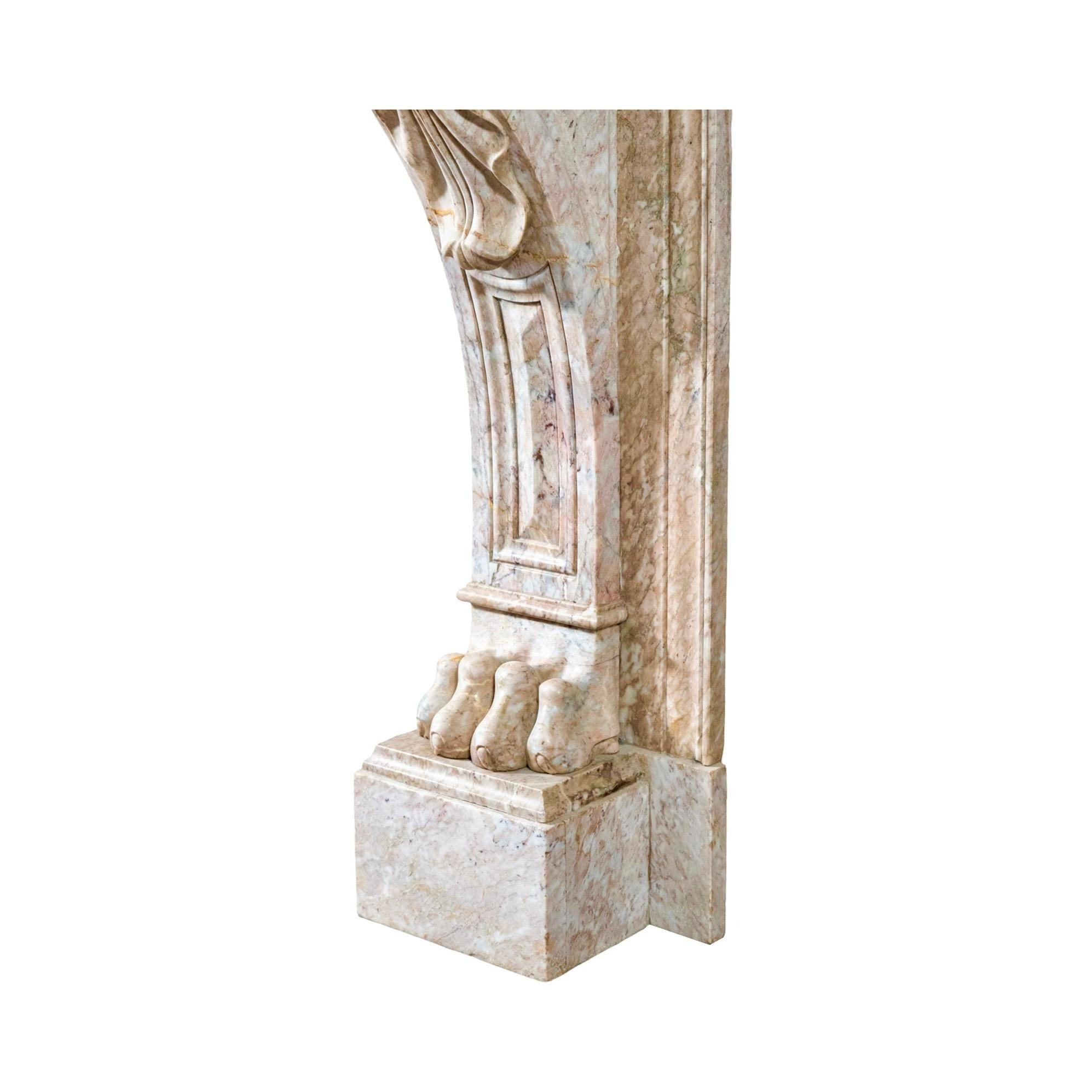 Antique French Balacet Marble Mantel For Sale 7