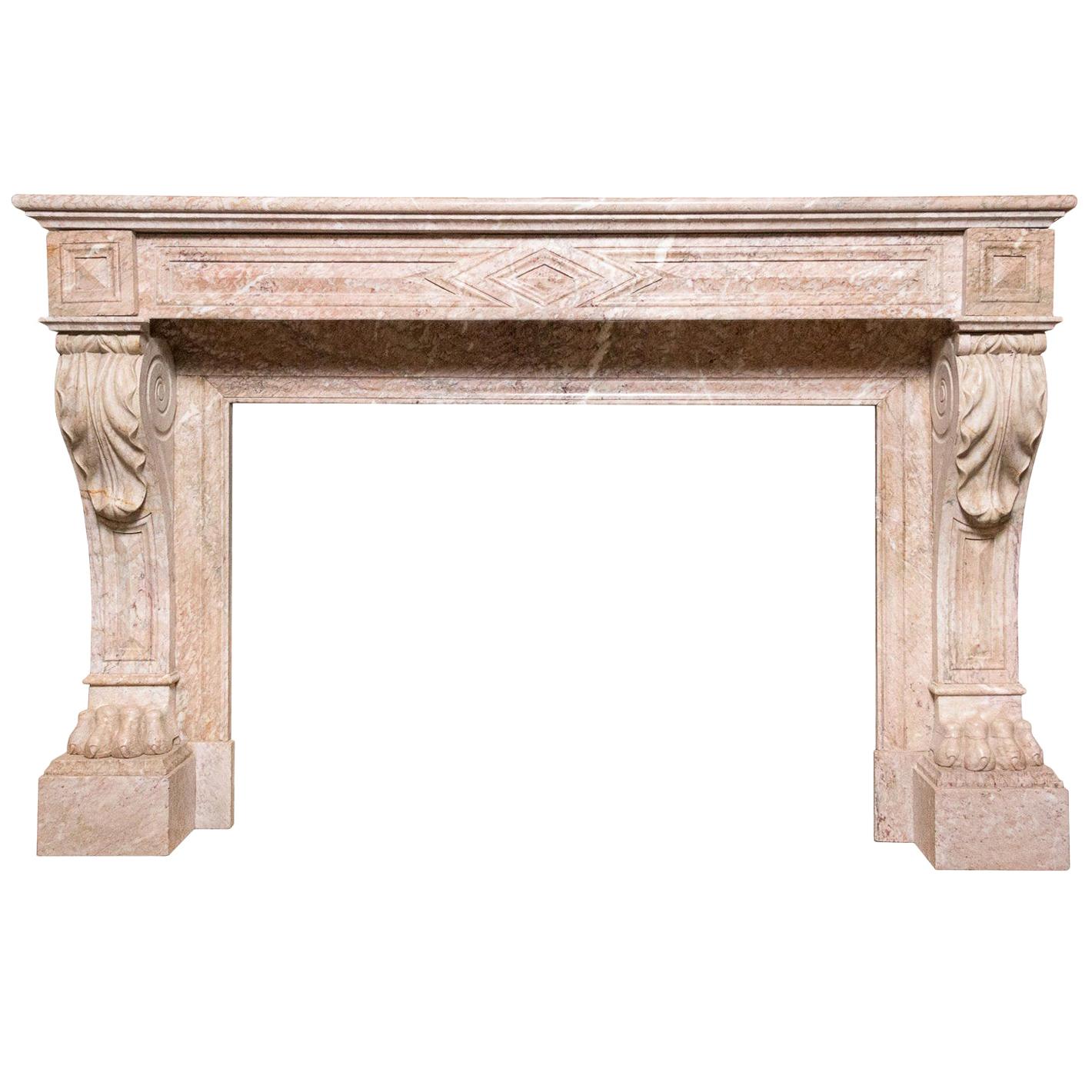 Louis Philippe Period Marble Empire Style Mantel For Sale