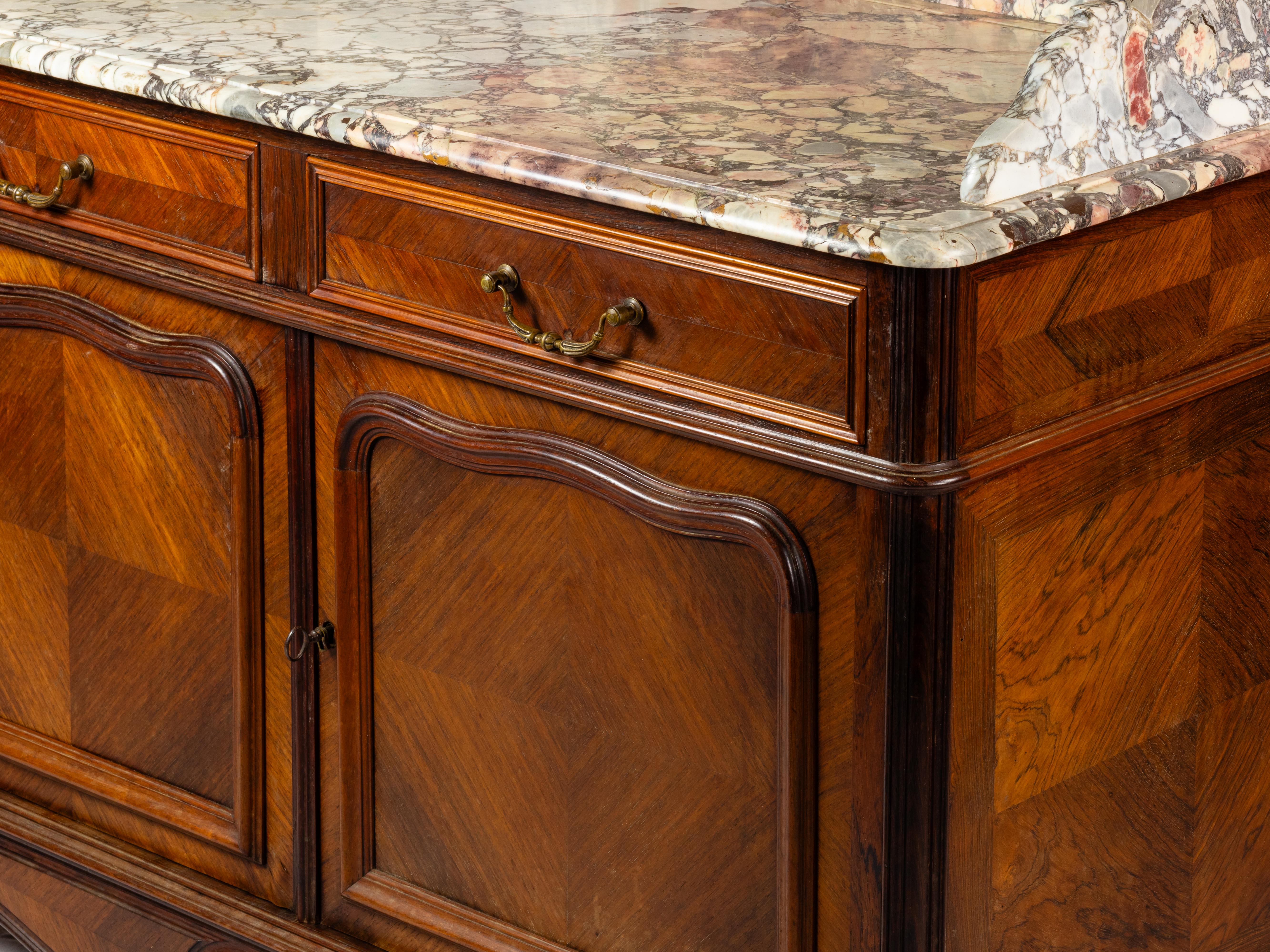 Metallo Buffet con piano in marmo del periodo Louis Philippe, XIX secolo in vendita