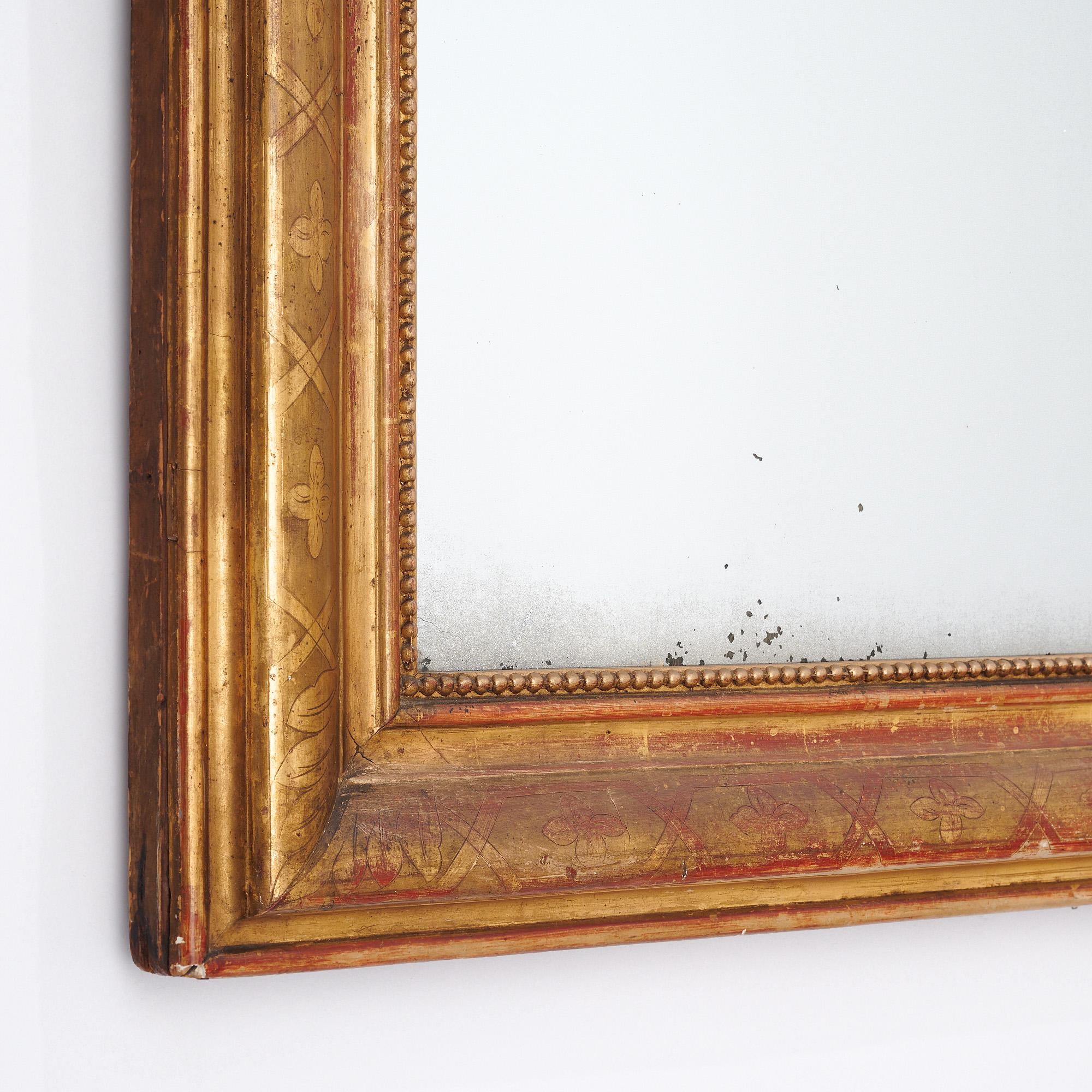 Louis Philippe Period Mirror In Good Condition For Sale In Austin, TX