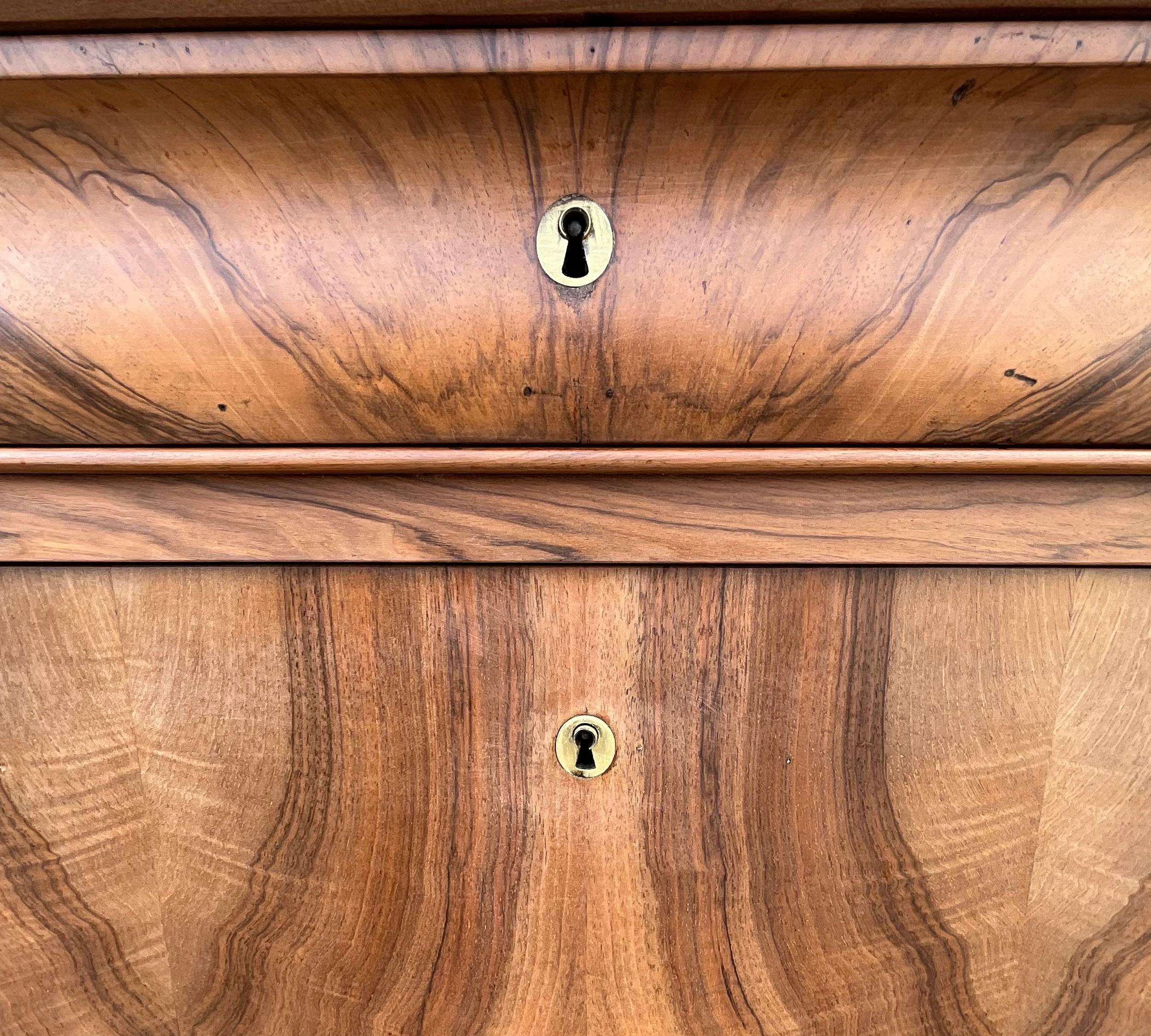 Louis Philippe Period Secretary, Mid 19th Century, Burl Walnut For Sale 7