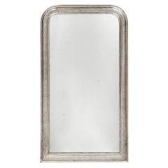 Antique Louis Philippe Period Silver Leaf Mirror
