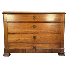 Louis Philippe Period Walnut Chest of Drawers, 19th Century
