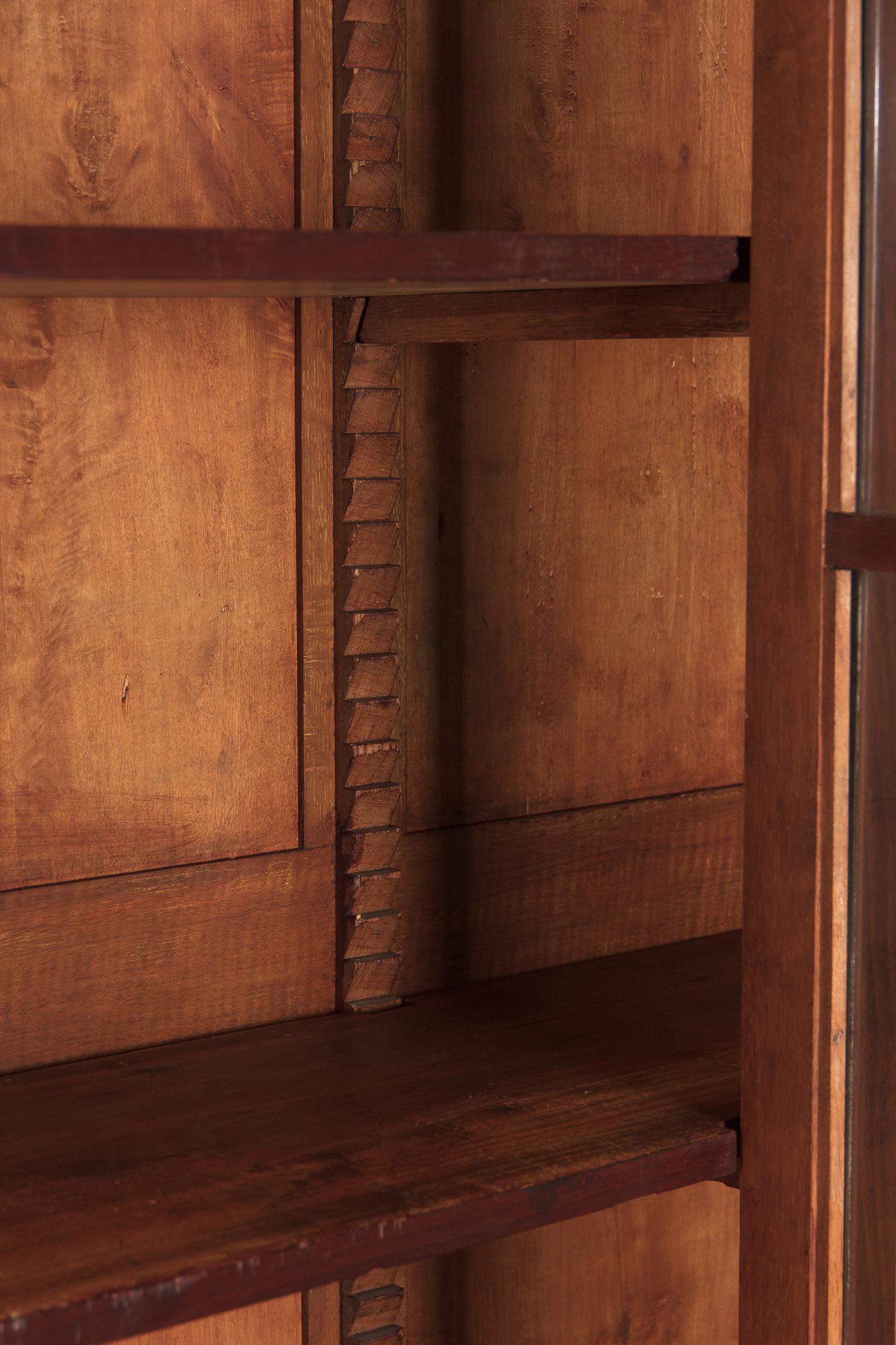 Louis Philippe Period Walnut Three-Door Bookcase, 1830s 9