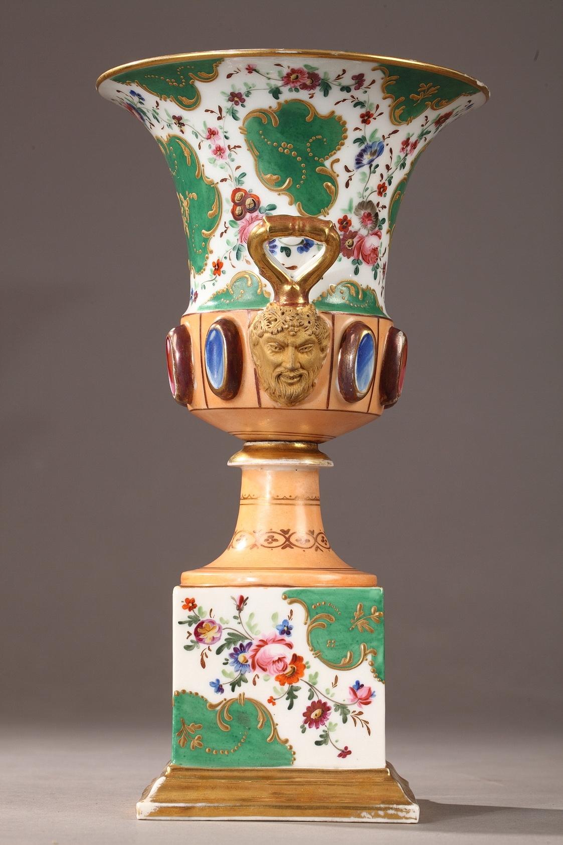 Louis-Philippe Porcelain Medici Vases For Sale 4