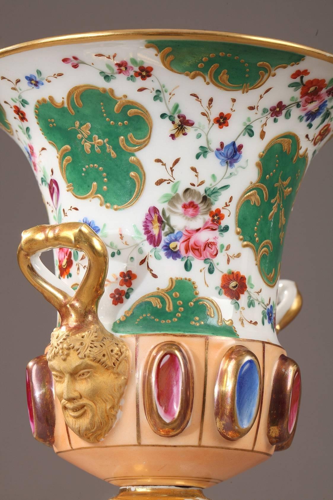 Louis-Philippe Porcelain Medici Vases For Sale 5