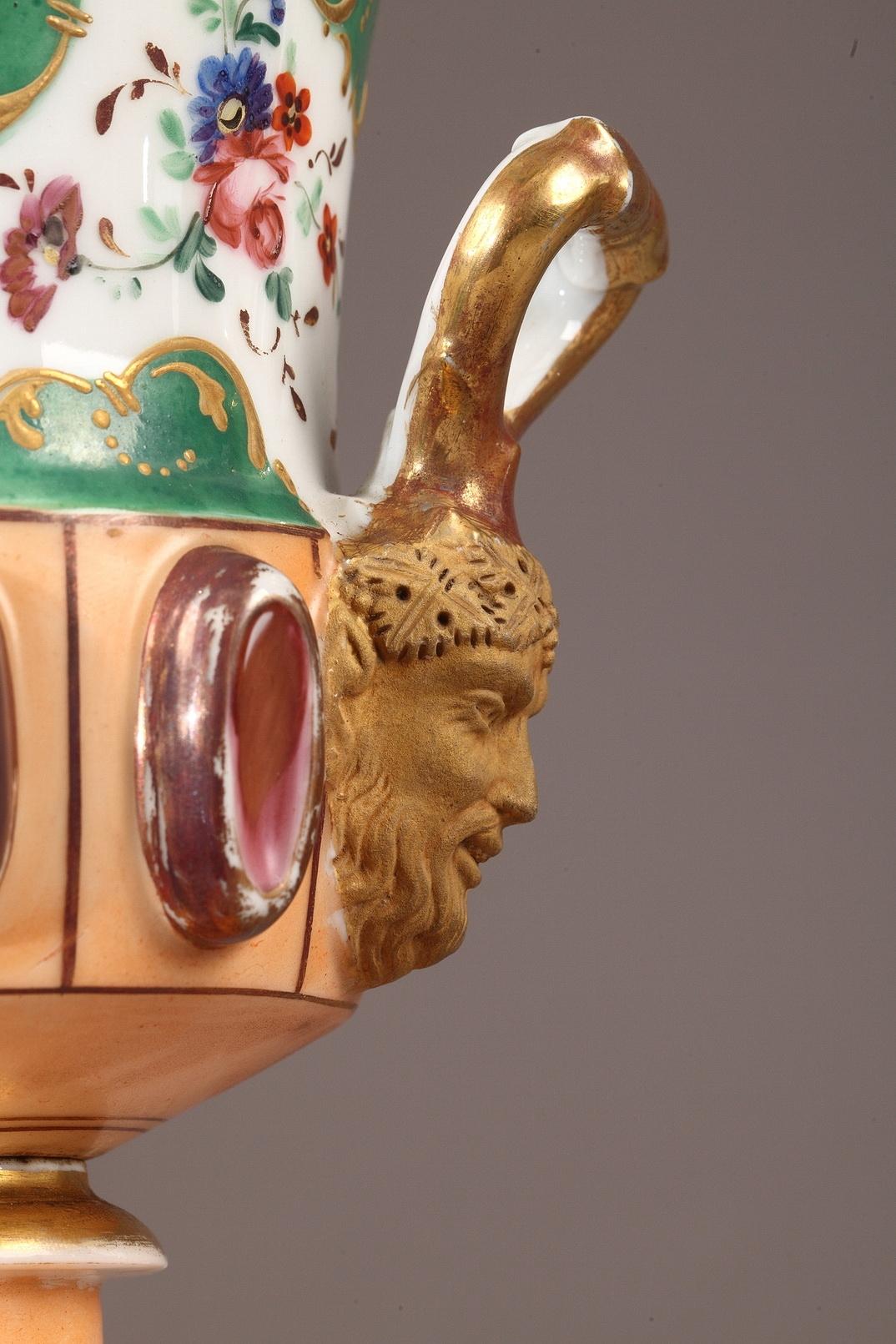 Louis-Philippe Porcelain Medici Vases For Sale 7