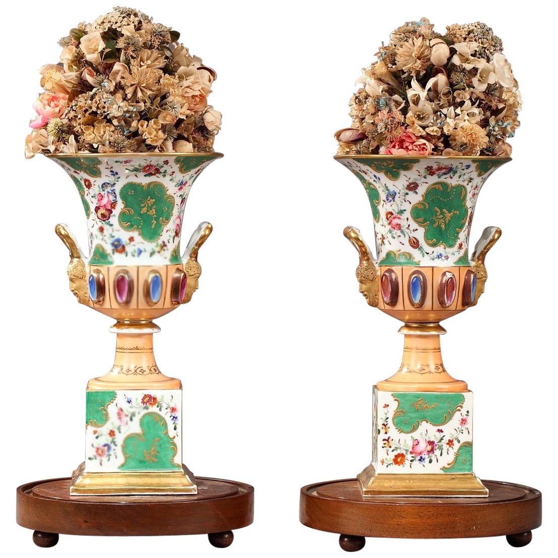 Louis-Philippe Porcelain Medici Vases