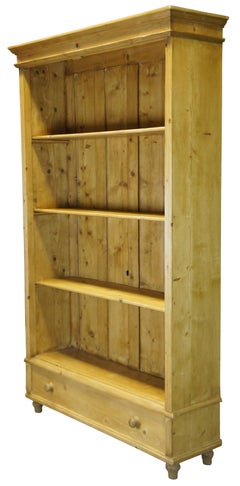 Louis Philippe Reclaimed Country Pine Farmhouse Bookcase Four Shelf Primitive