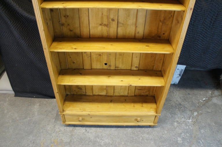 Louis Philippe Reclaimed Country Pine Farmhouse Bookcase Four Shelf ...