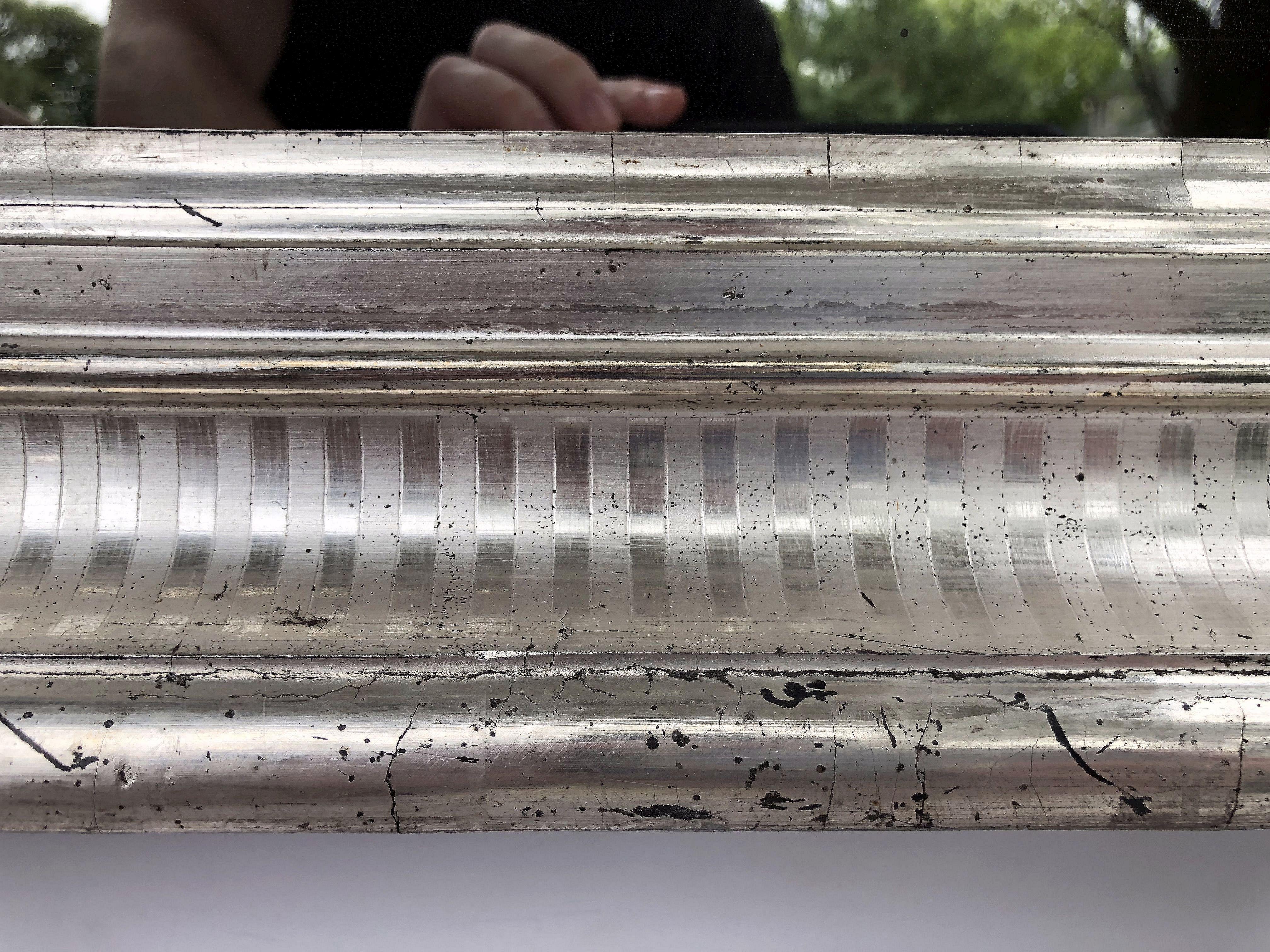 Louis Philippe Rectangular Silver Gilt Wall Mirror (H 22 3/8 x W 19 1/4) 3