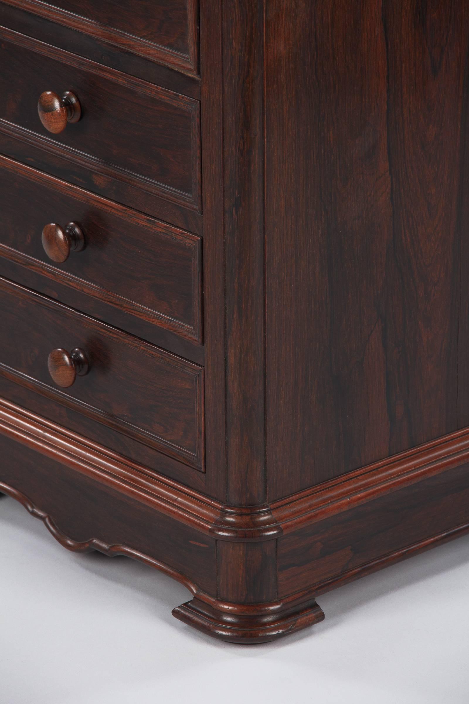 Louis Philippe Rosewood Cabinet with Marble Top, Mid-1800s 11