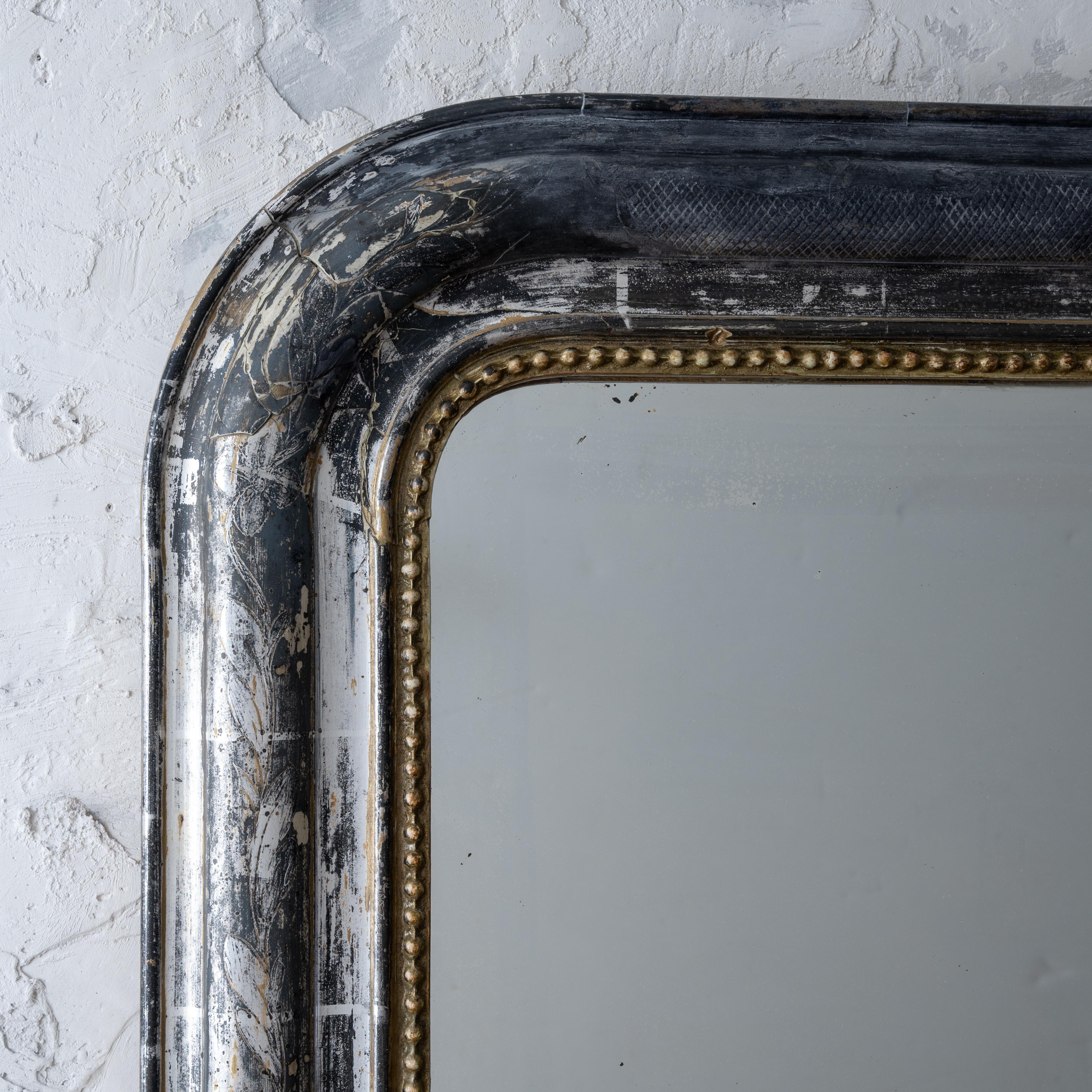 Mid-19th Century Louis Philippe Silver Gilt Mirror