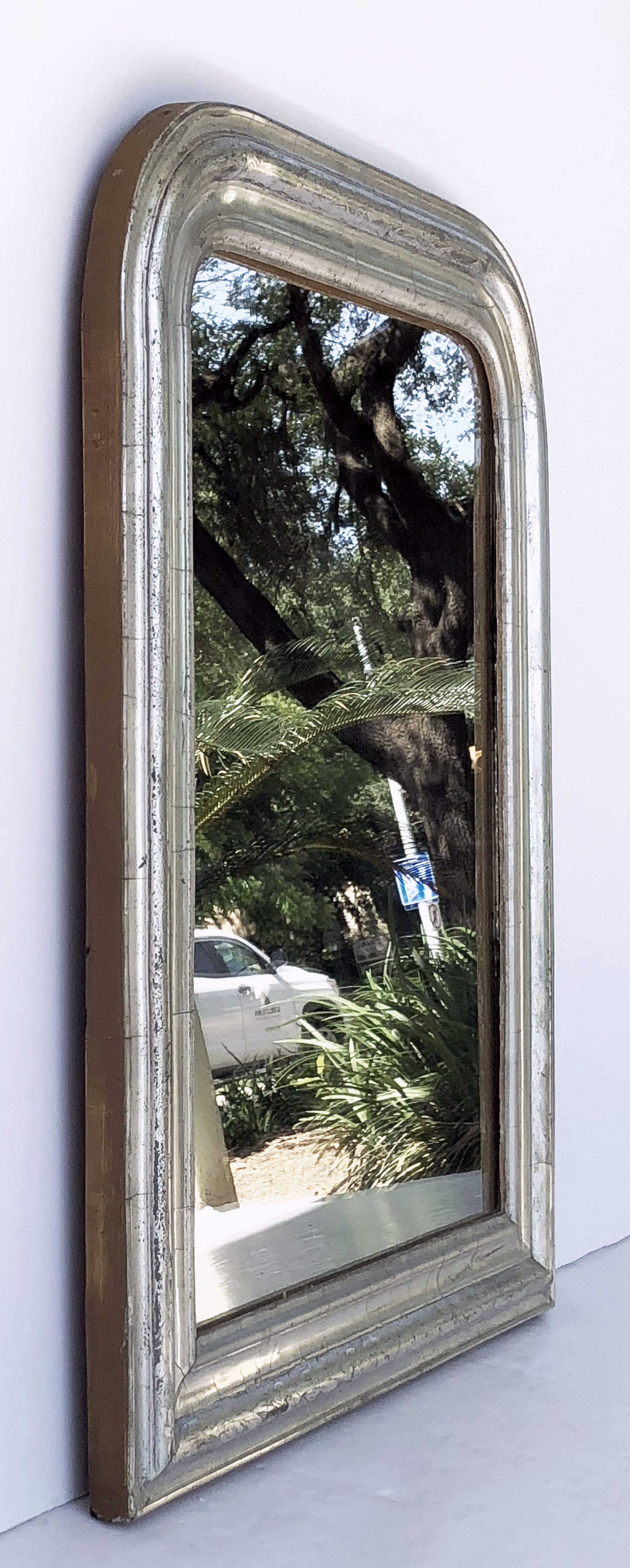 French Louis Philippe Silver Gilt Mirror (H 26 x W 20 1/4)