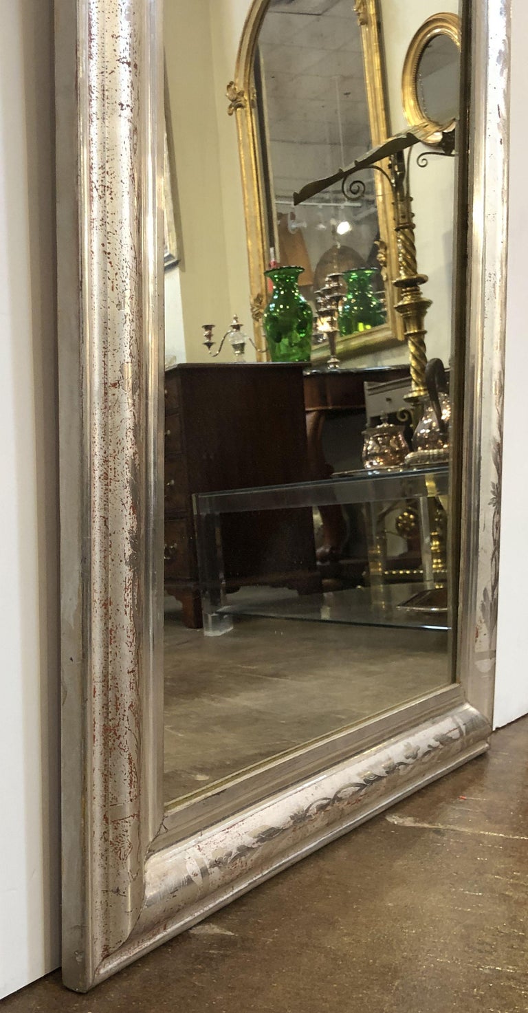 Louis Philippe Silver Gilt Mirror (H 43 3/4 x W 29 3/8) at 1stDibs