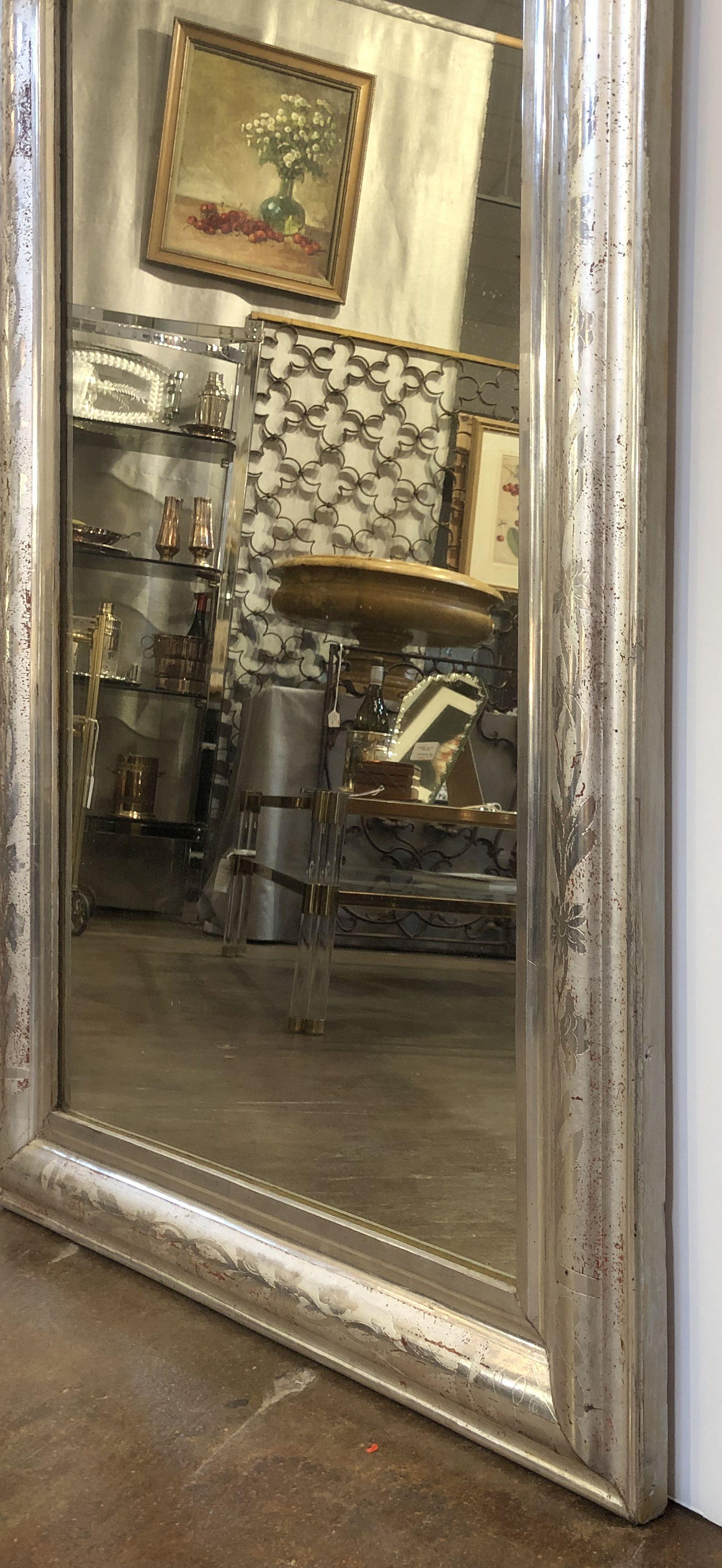 Louis Philippe Silver Gilt Mirror (H 43 3/4 x W 29 3/8) 10