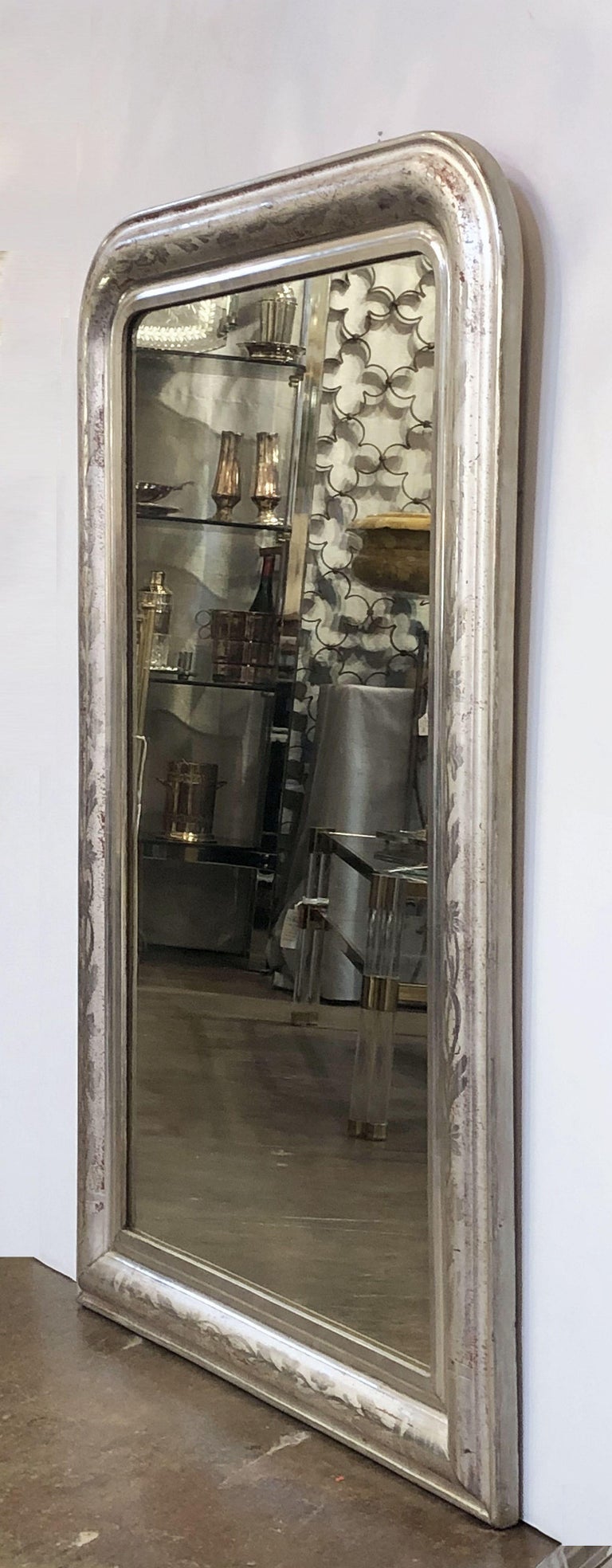 Louis Philippe Silver Gilt Mirror (H 43 3/4 x W 29 3/8) at 1stDibs