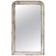 Louis Philippe Silver Gilt Mirror (H 53 3/4 x W 32 1/2)