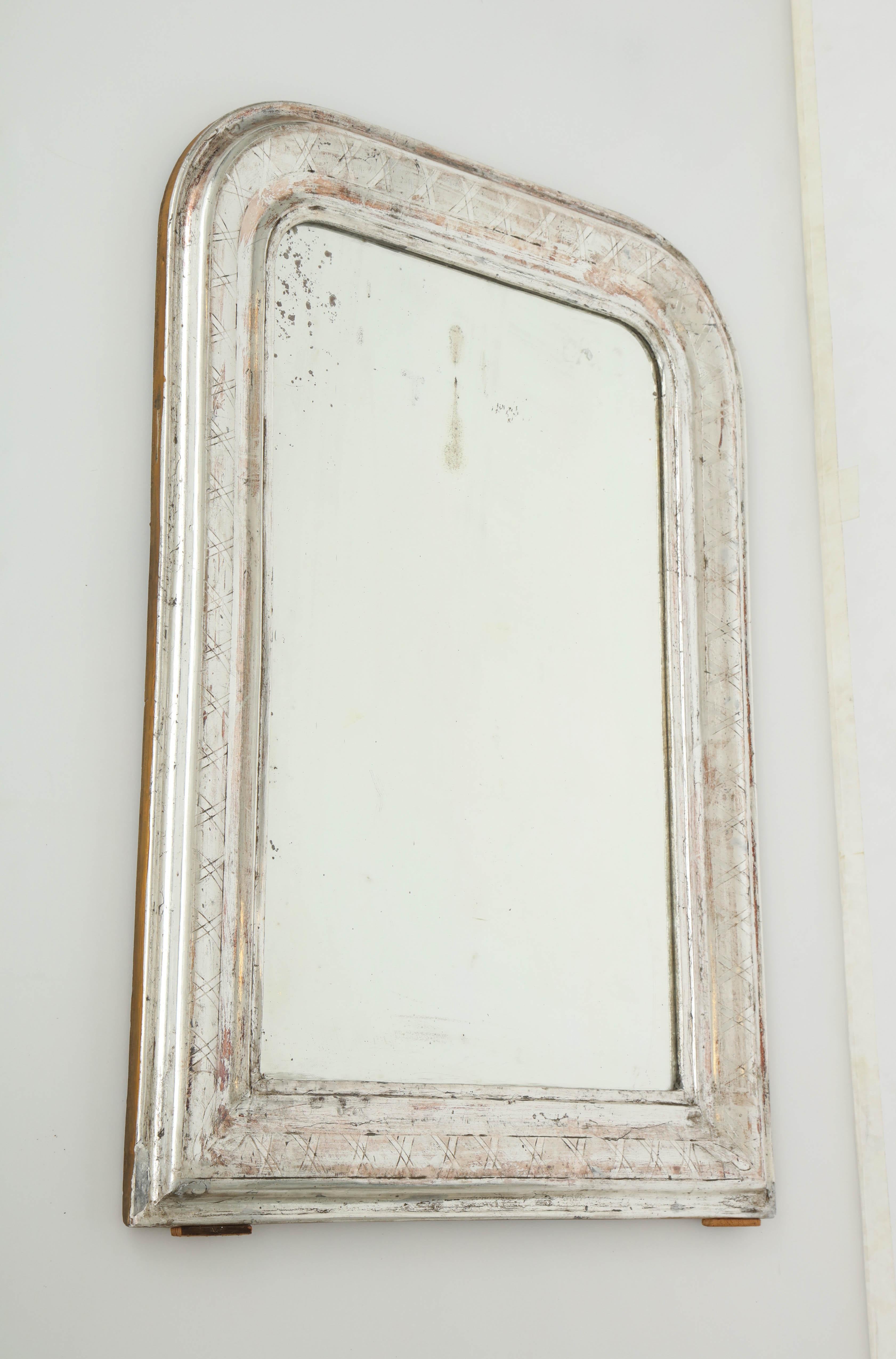 XIXe siècle Miroir argenté Louis Philippe