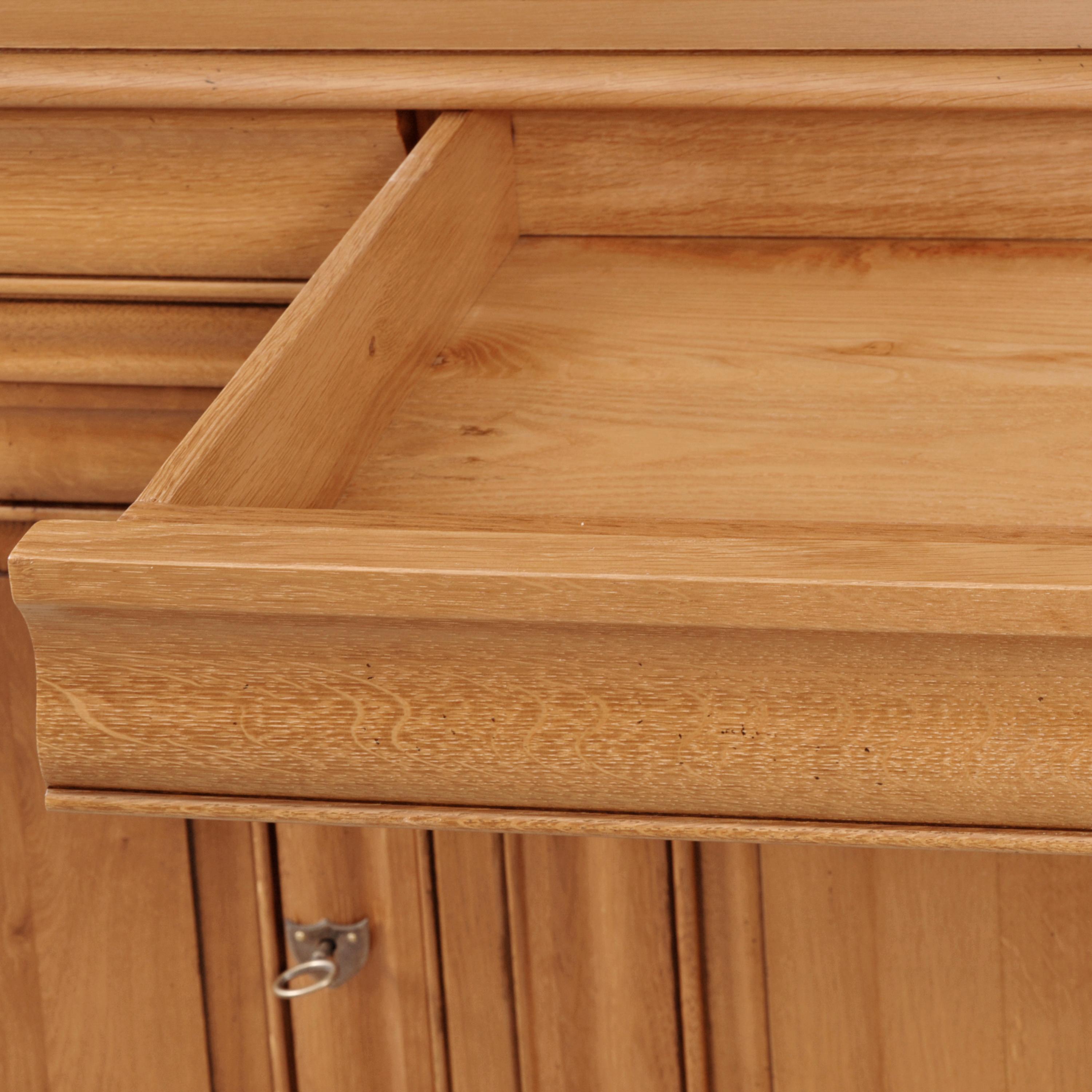 XXI secolo e contemporaneo Credenza a 4 ante in stile Louis Philippe in Oak, 100% made in France in vendita