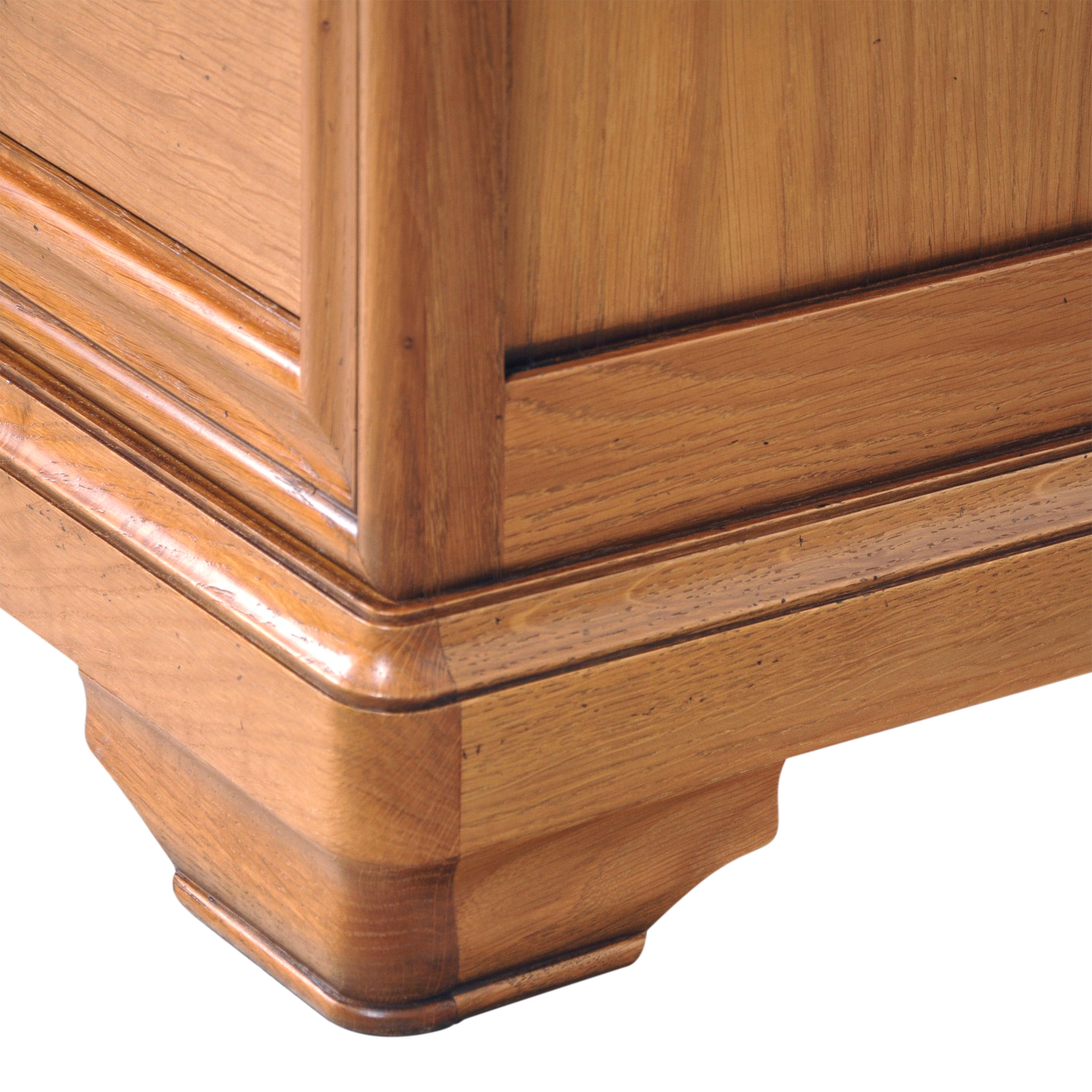 Neoclassical Louis Philippe Style 5 Drawer Chest in French Oak, 100% Made in France For Sale
