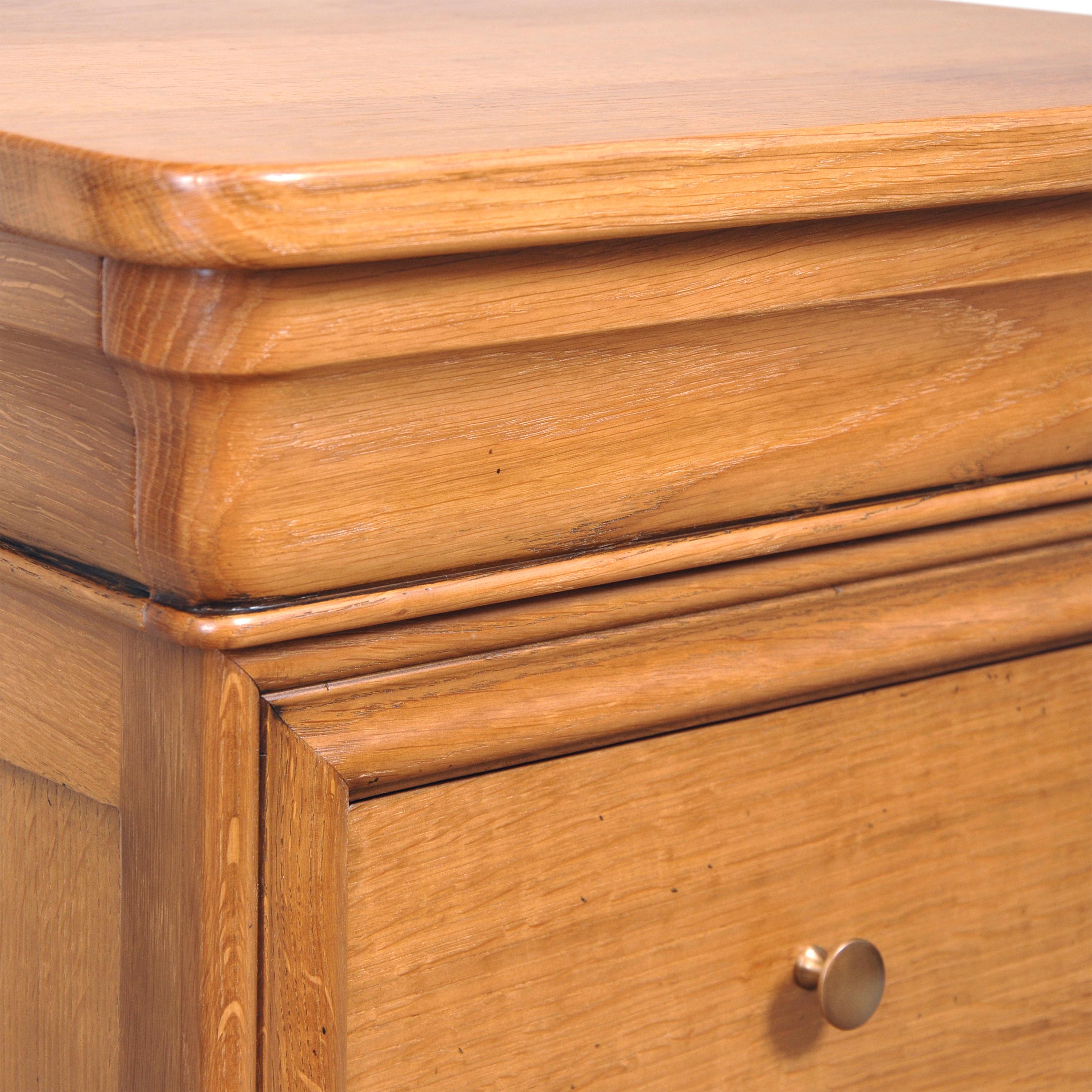 Louis Philippe Style 5 Drawer Chest in French Oak, 100% Made in France In New Condition For Sale In Landivy, FR