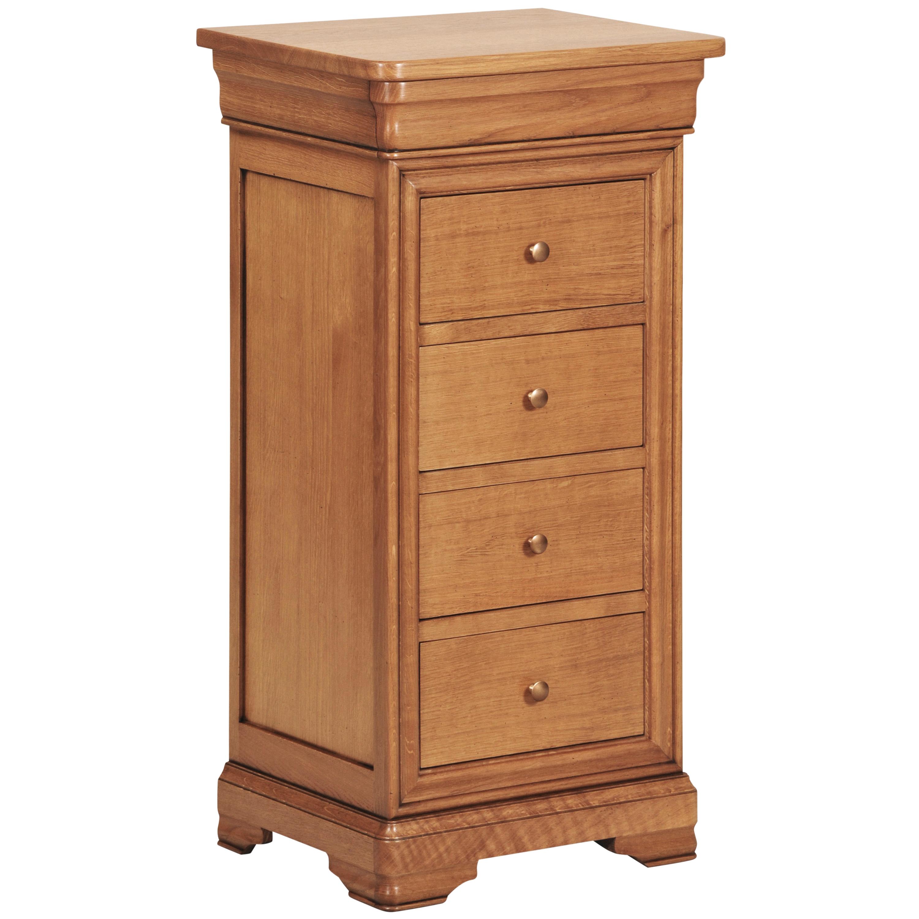 Wood Louis Philippe Style 5 Drawer Chest in French Oak, 100% Made in France For Sale